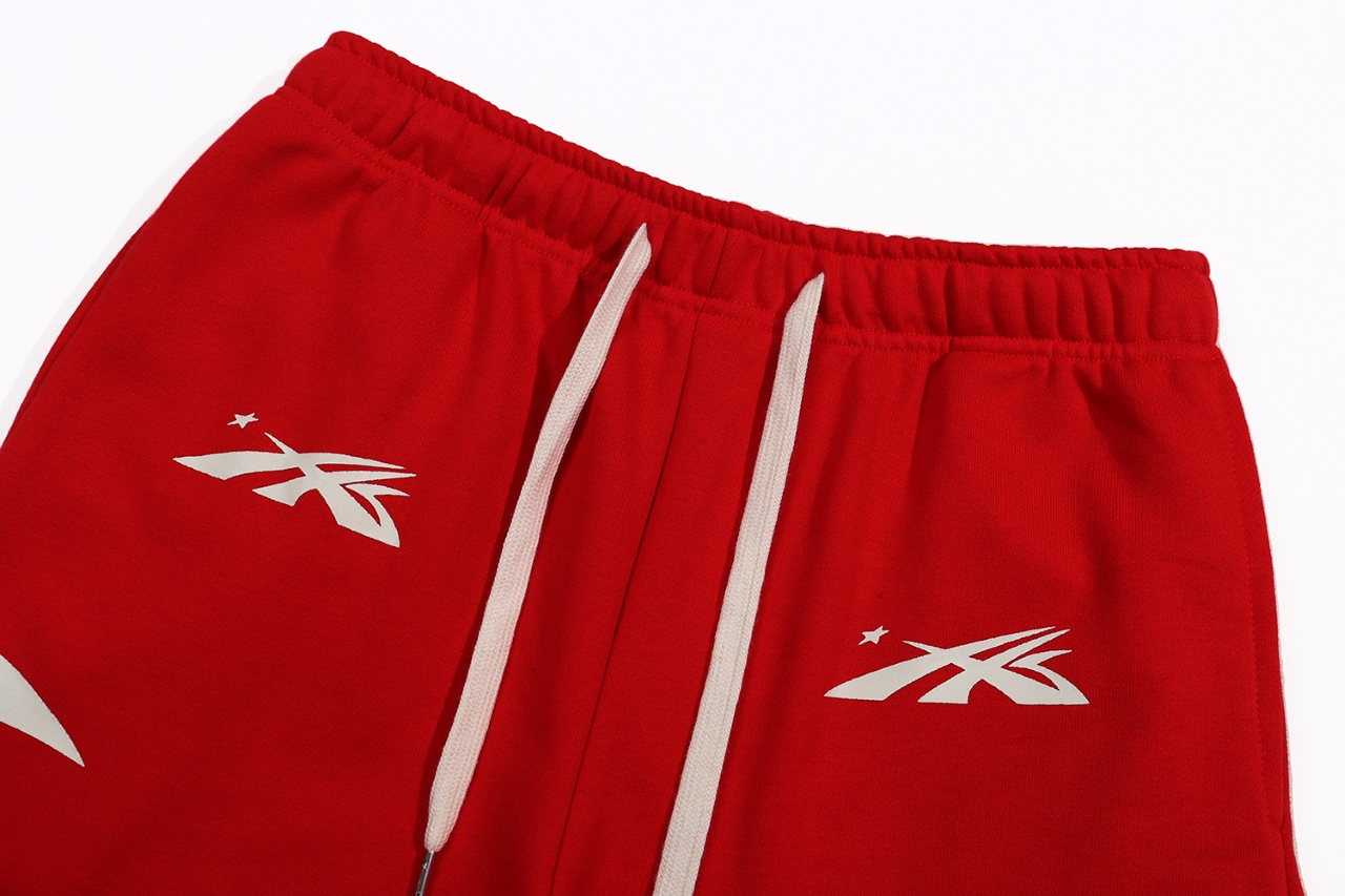 Hellstar Cotton Circle Fabric Pants in Black and Red, Sizes S-XL - 图片 3