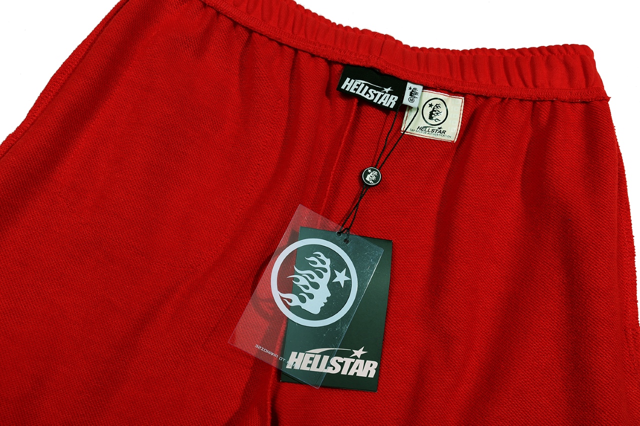 Hellstar Cotton Circle Fabric Pants in Black and Red, Sizes S-XL - 图片 9