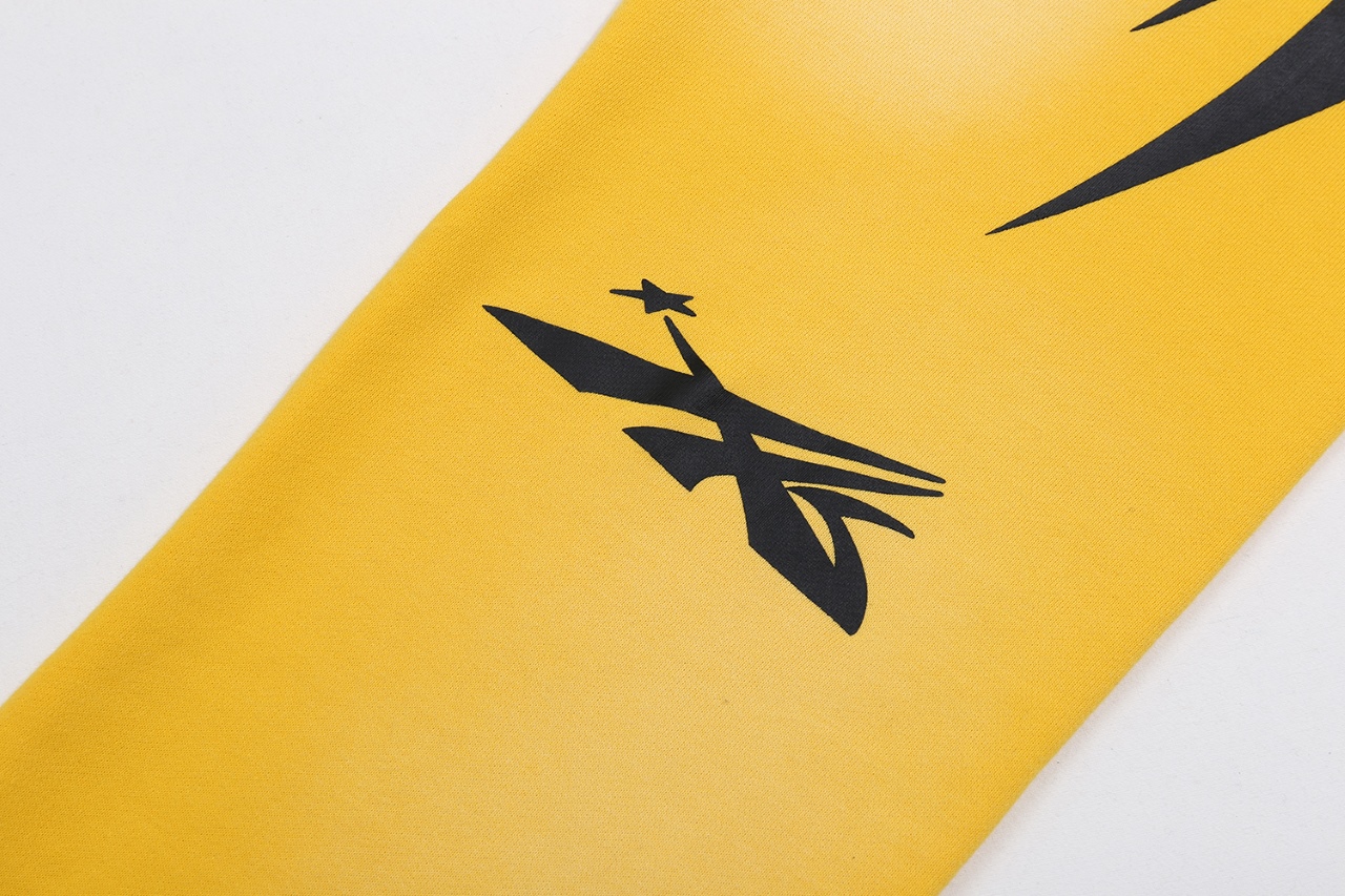 Hellstar Logo Cotton Laundry in Black and Yellow, Sizes S to XL - 图片 6
