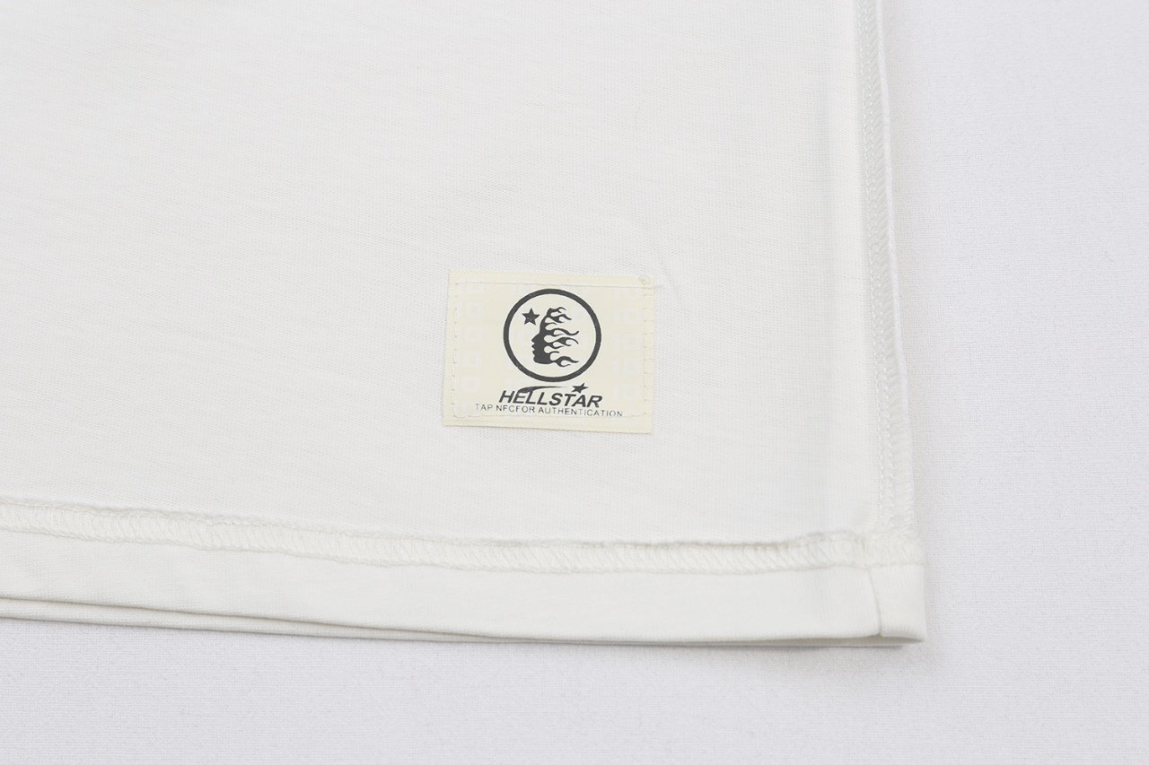 Hellstar 25s Logo T-shirt in White, Sizes S-XL, 240g Cotton, Code S-XL. - 图片 9