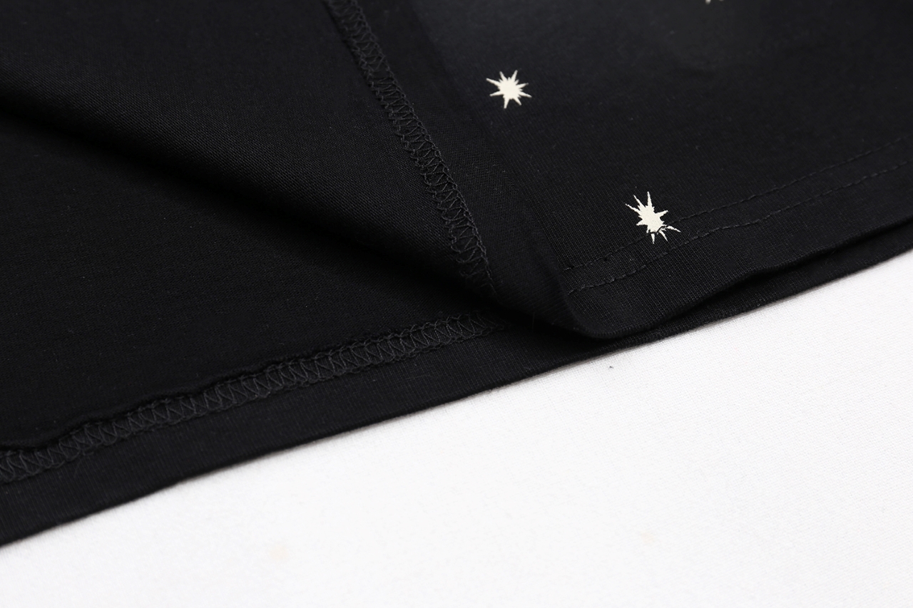 Hellstar Star Logo Seal Shaft T-shirt in Water Wash Black, 250g Cotton, S-XL Sizes - 图片 8