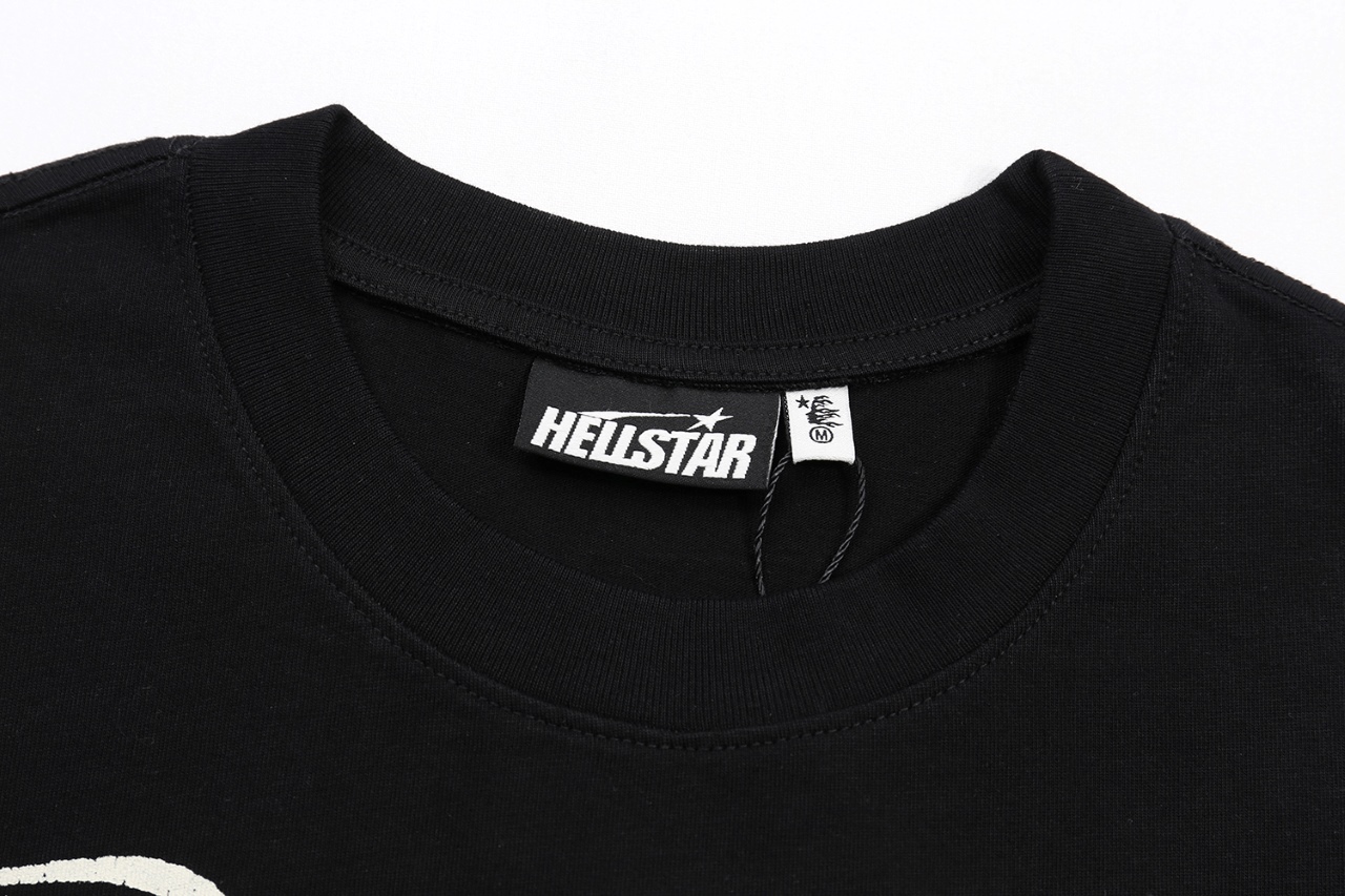 New Hellstar Star 25s Angel Child T-shirt in Water Washing Black, Sizes S-XL - 图片 3