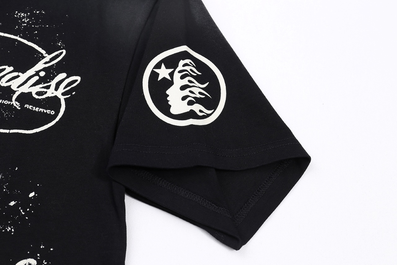 New Hellstar Star 25s Angel Child T-shirt in Water Washing Black, Sizes S-XL - 图片 5
