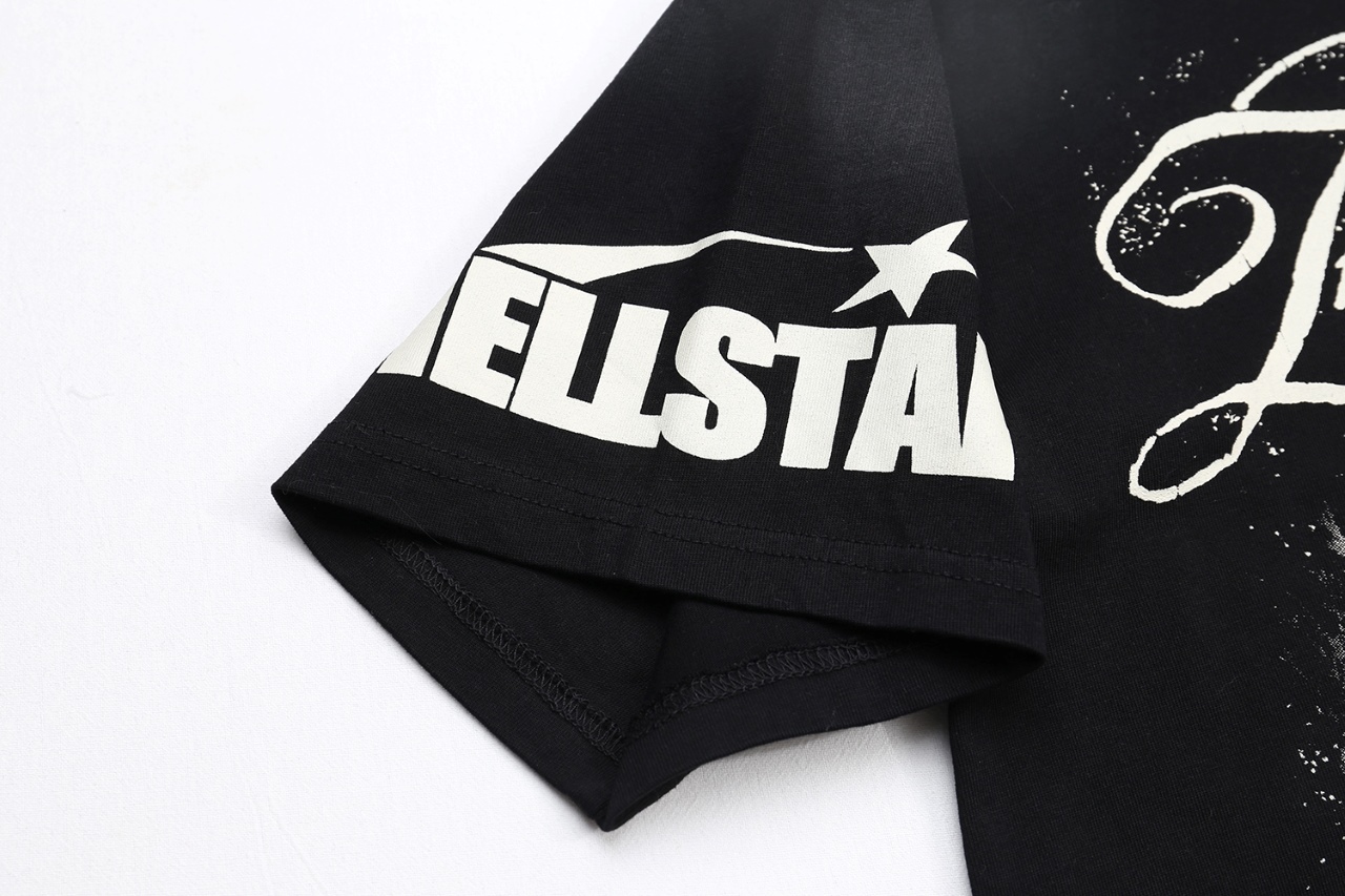 New Hellstar Star 25s Angel Child T-shirt in Water Washing Black, Sizes S-XL - 图片 6