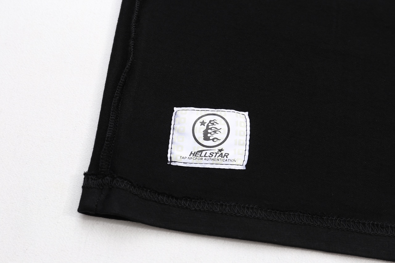 Hellstar Star 25s Cotton T-shirt in Water Wash Black, Sizes S-XL, 250g Cotton. - 图片 8