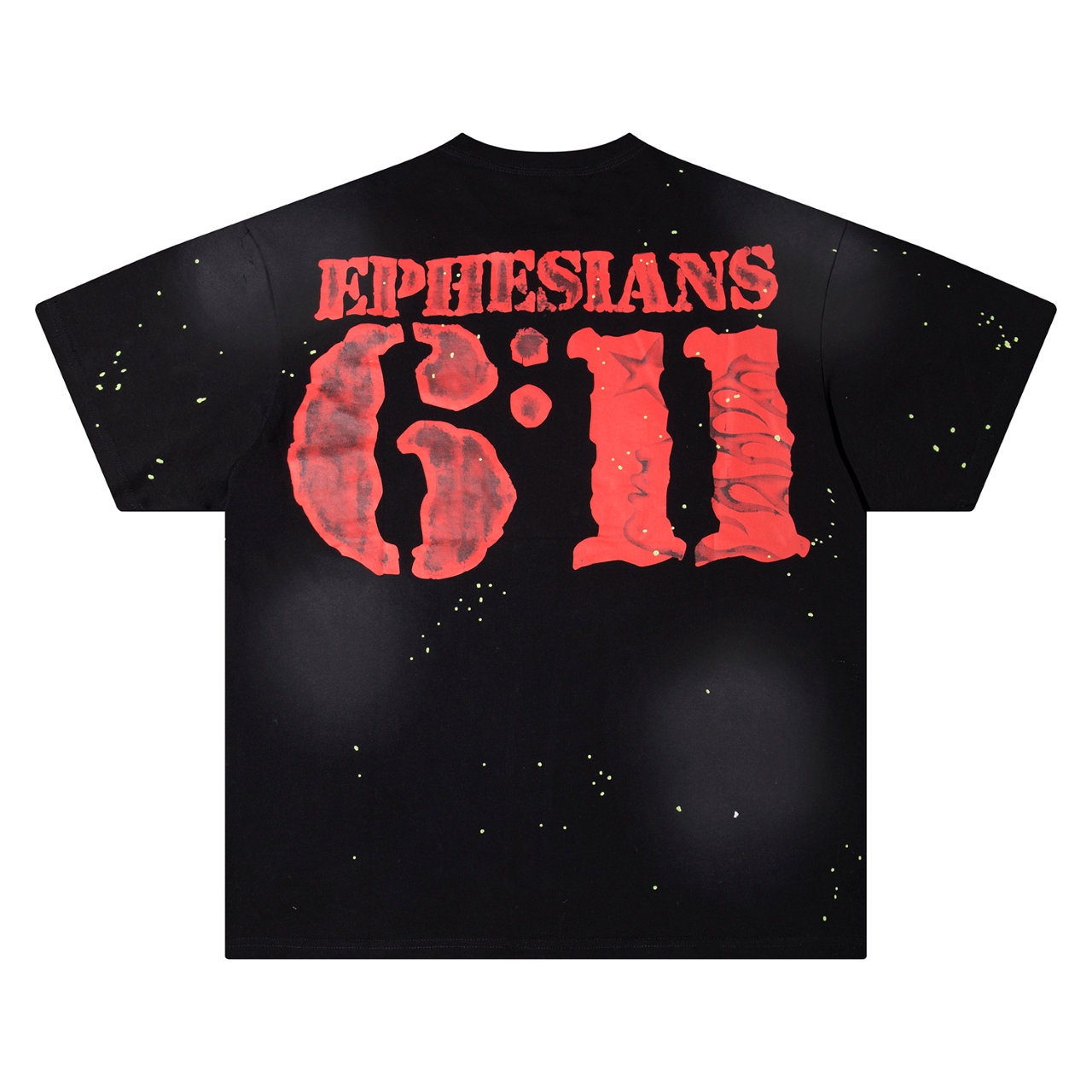 Water Washing Black Cotton T-Shirt with Hellstar Logo in Various Sizes. - 图片 2