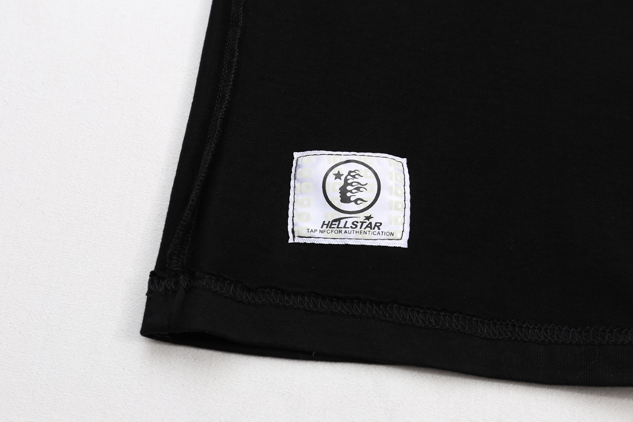 “Black Cotton Tulip T-Shirt, Sizes S-XL, Hellstar Design, Code 133” - 图片 9