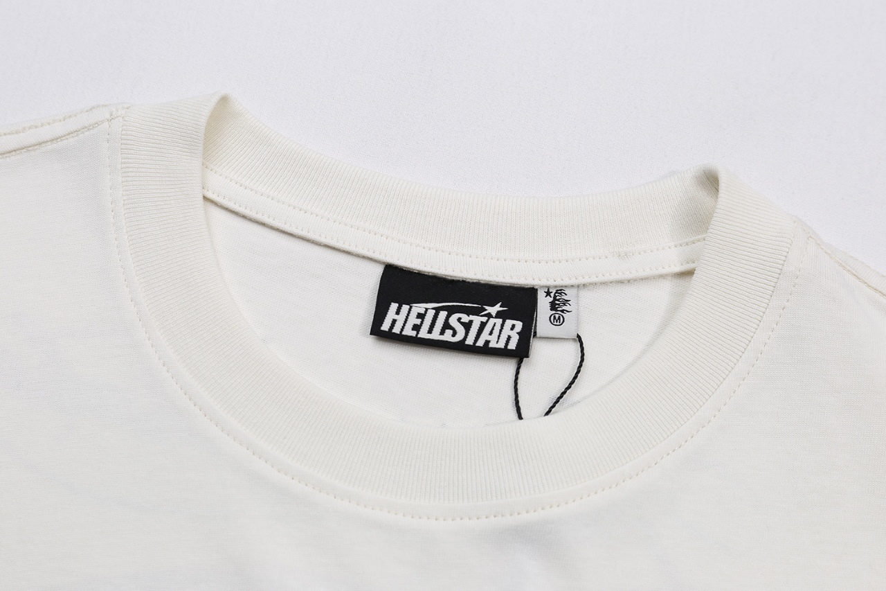 New Hellstar Star 25s Angel of Hell Logo Cotton T-shirt in White (S-XL) – $120 - 图片 3