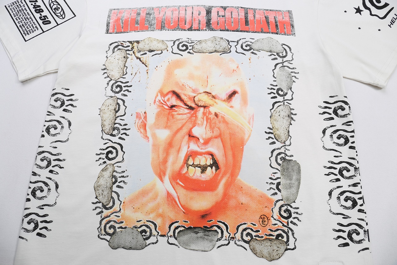 Hellstar Star of Hell T-shirt in White, Sizes S-XL, 100% Cotton, Code: K-P 635# - 图片 5