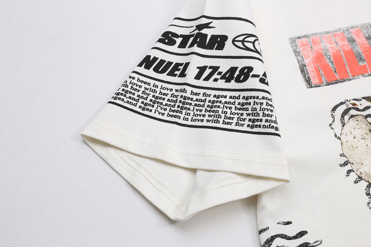 Hellstar Star of Hell T-shirt in White, Sizes S-XL, 100% Cotton, Code: K-P 635# - 图片 8