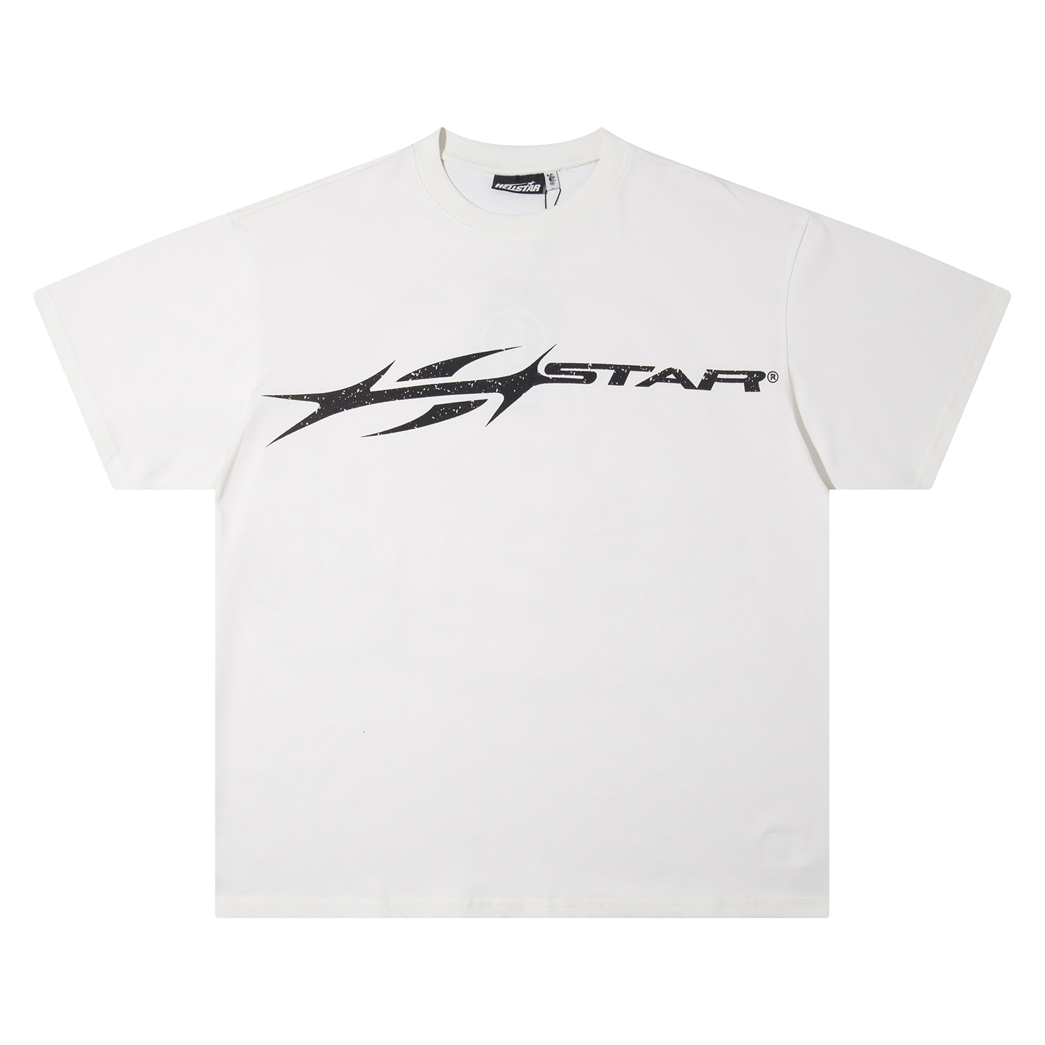 New Hellstar Star 25s Logo Base Cotton T-shirt in White, Sizes S-XL