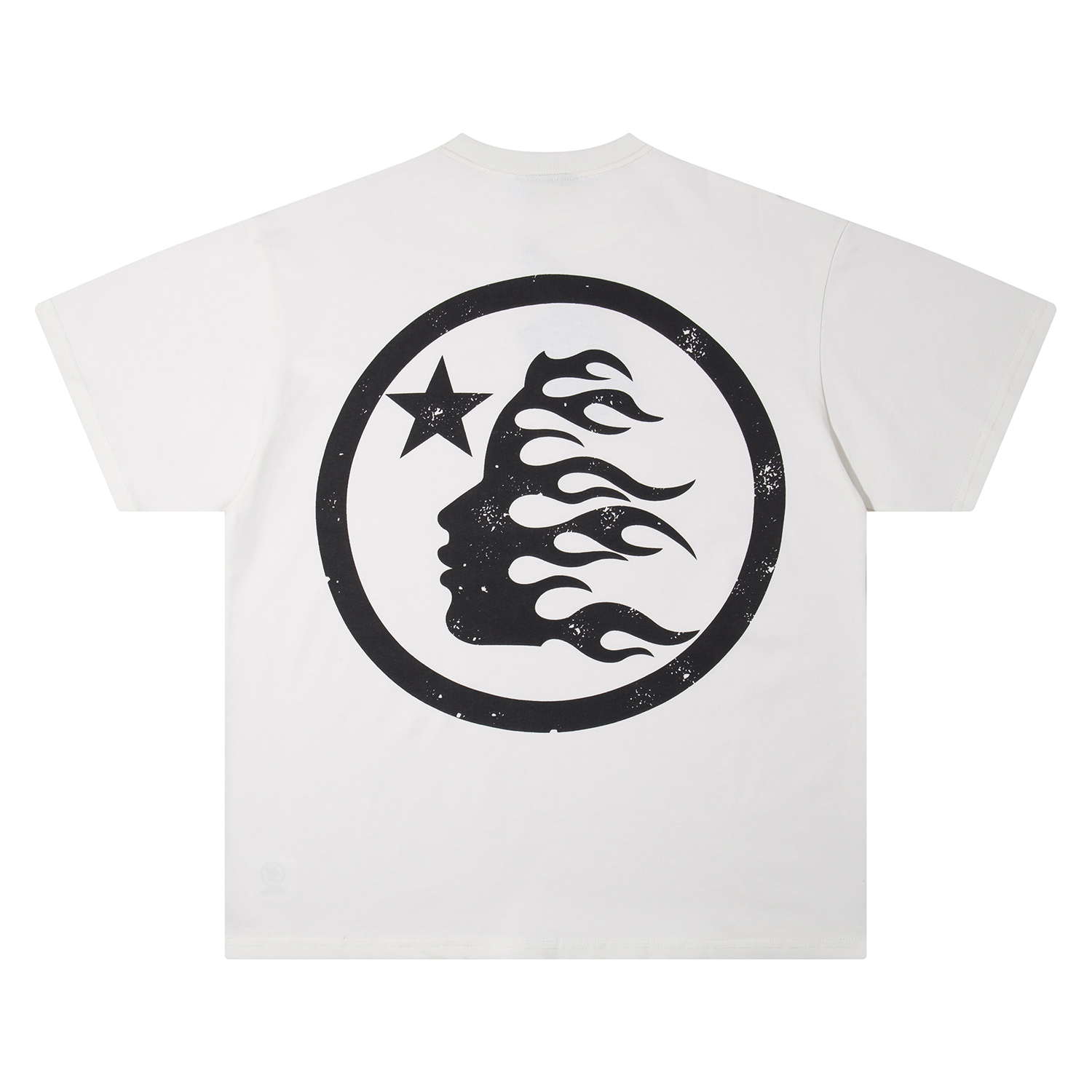 New Hellstar Star 25s Logo Base Cotton T-shirt in White, Sizes S-XL - 图片 2