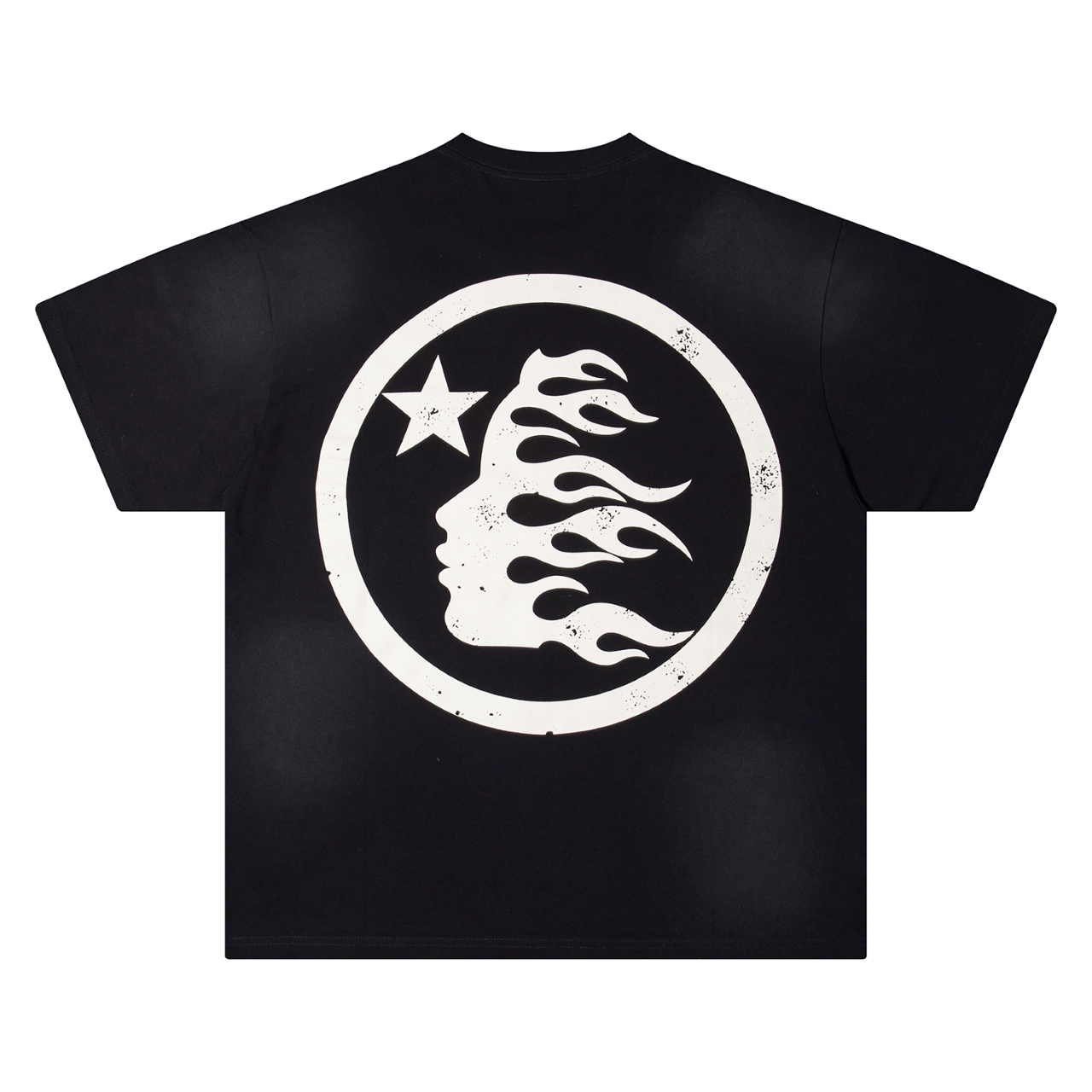 New Hellstar Star 25s Logo Cotton T-shirt in Water Wash Black – Sizes S-XL - 图片 2