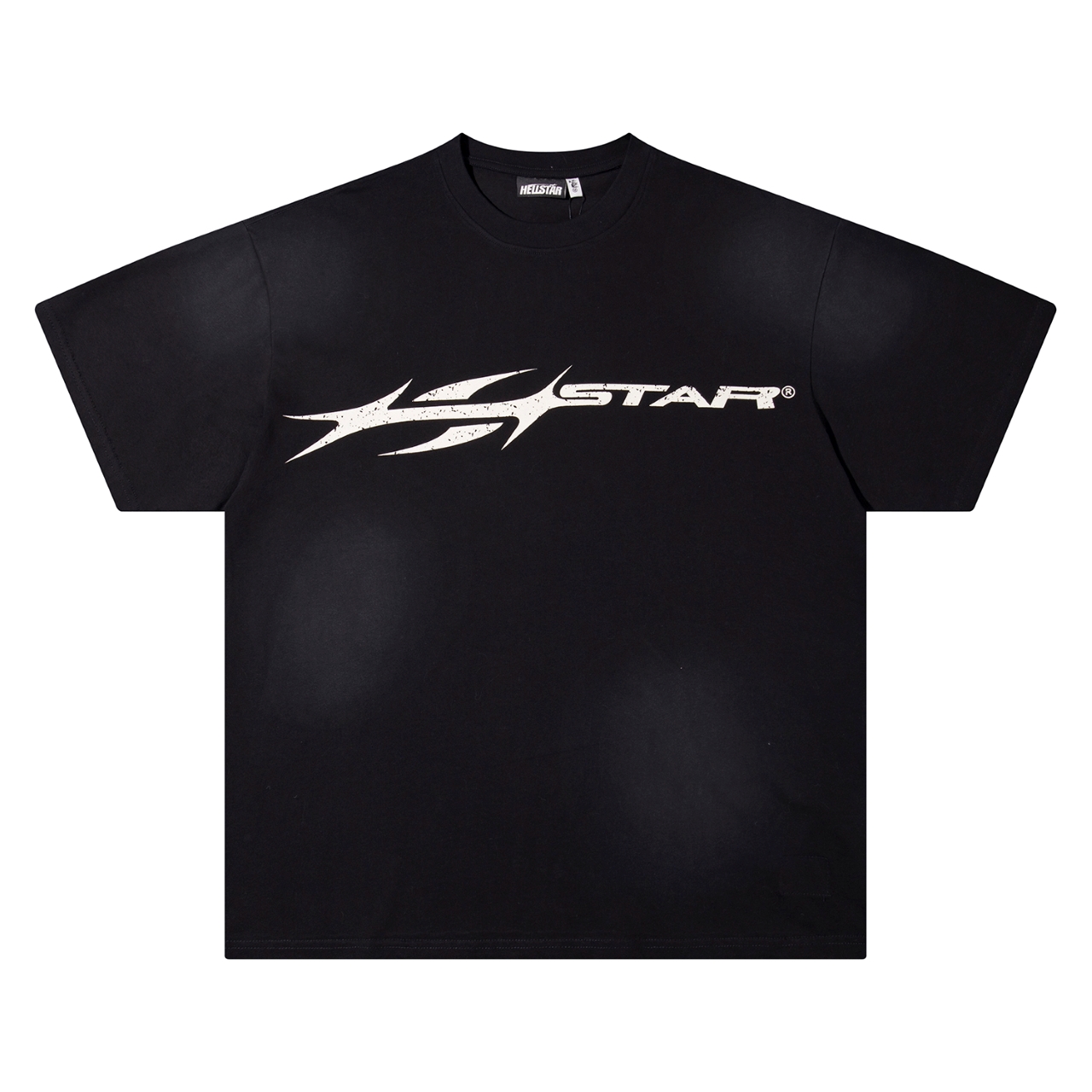 New Hellstar Star 25s Logo Cotton T-shirt in Water Wash Black – Sizes S-XL