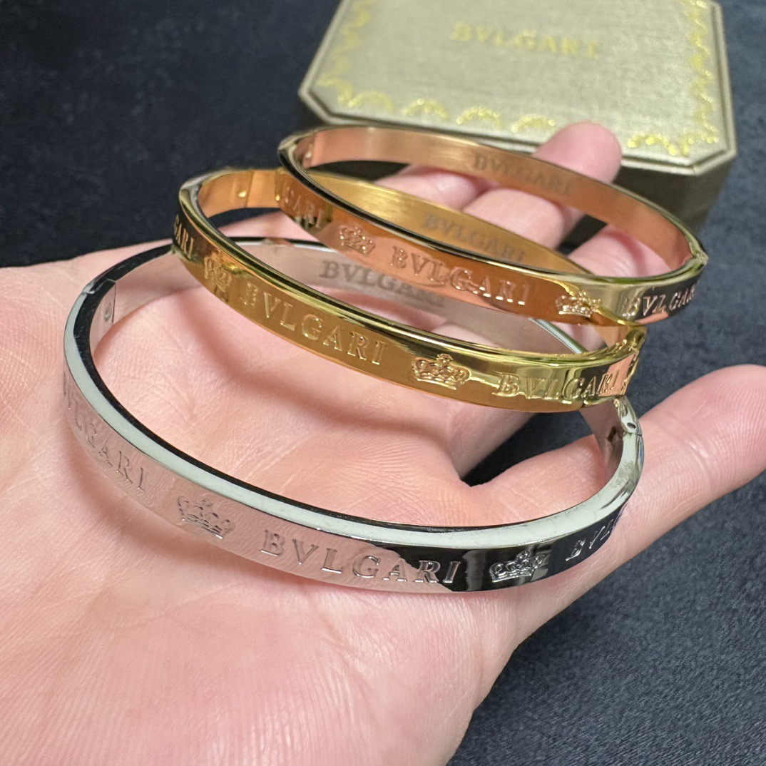 Bvlgari 宝格丽BVLGARI高品质中性款皇冠 雕刻手镯