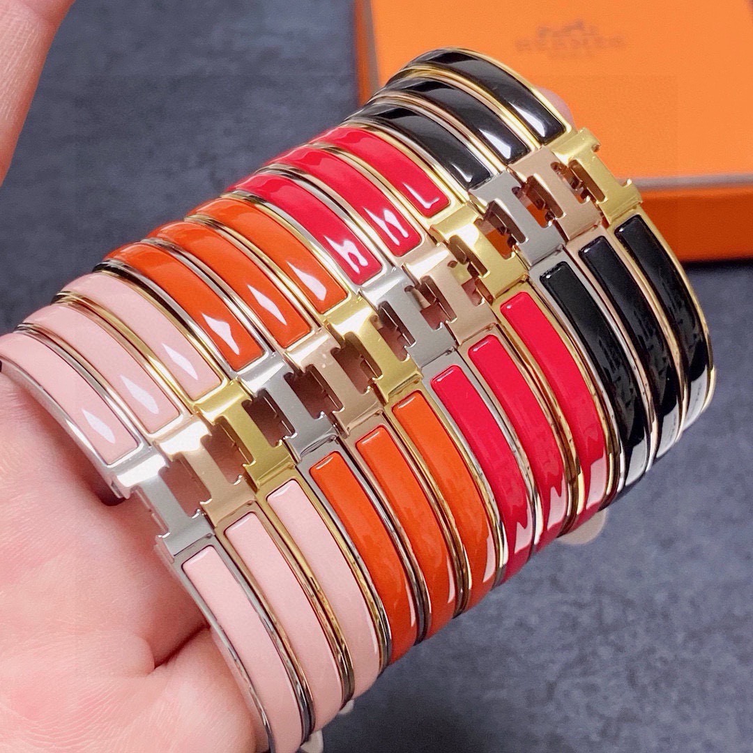 Hermès 推荐 级别 爱马仕Hermes珐琅手镯小号窄版细款高版本