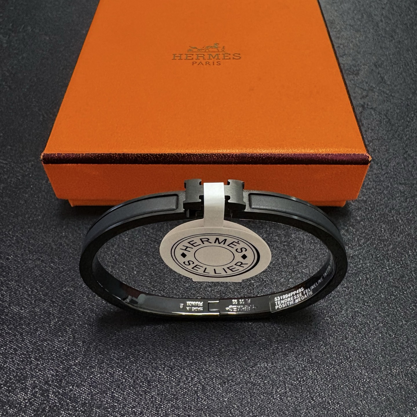 Hermès 推荐 级别 黑武士6mm爱马仕Hermes珐琅手镯小号窄版细款高版本