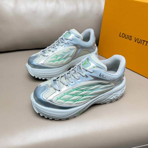 Louis Vuitton Women's Run Away Pulse Sneaker Metallic Silver and Green 15 Louis Vuitton Women's Run Away Pulse Sneaker Metallic Silver and Green