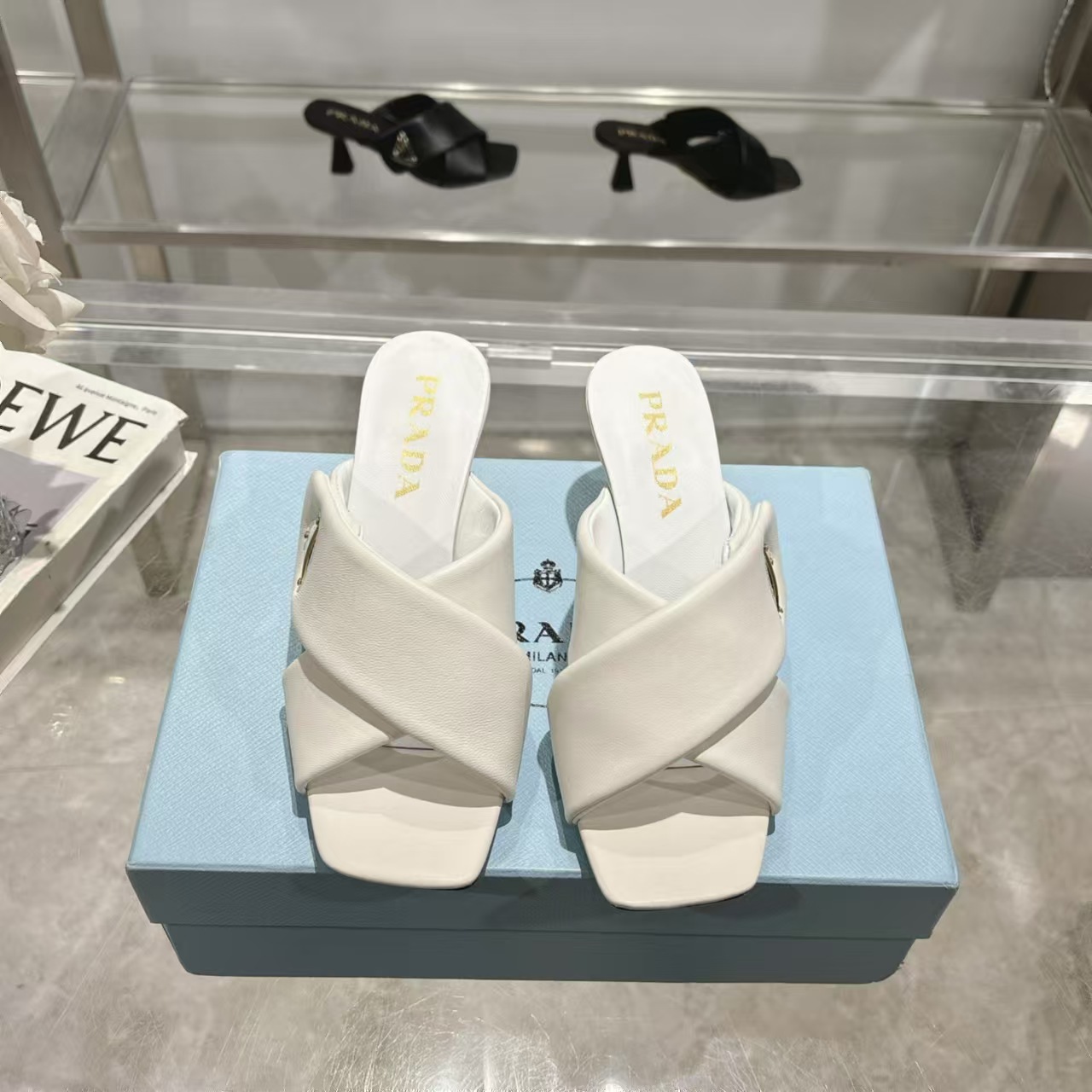 Prada Sheepskin Sandals with Real Leather Bottoms in Sizes 35-40 (Custom 41)