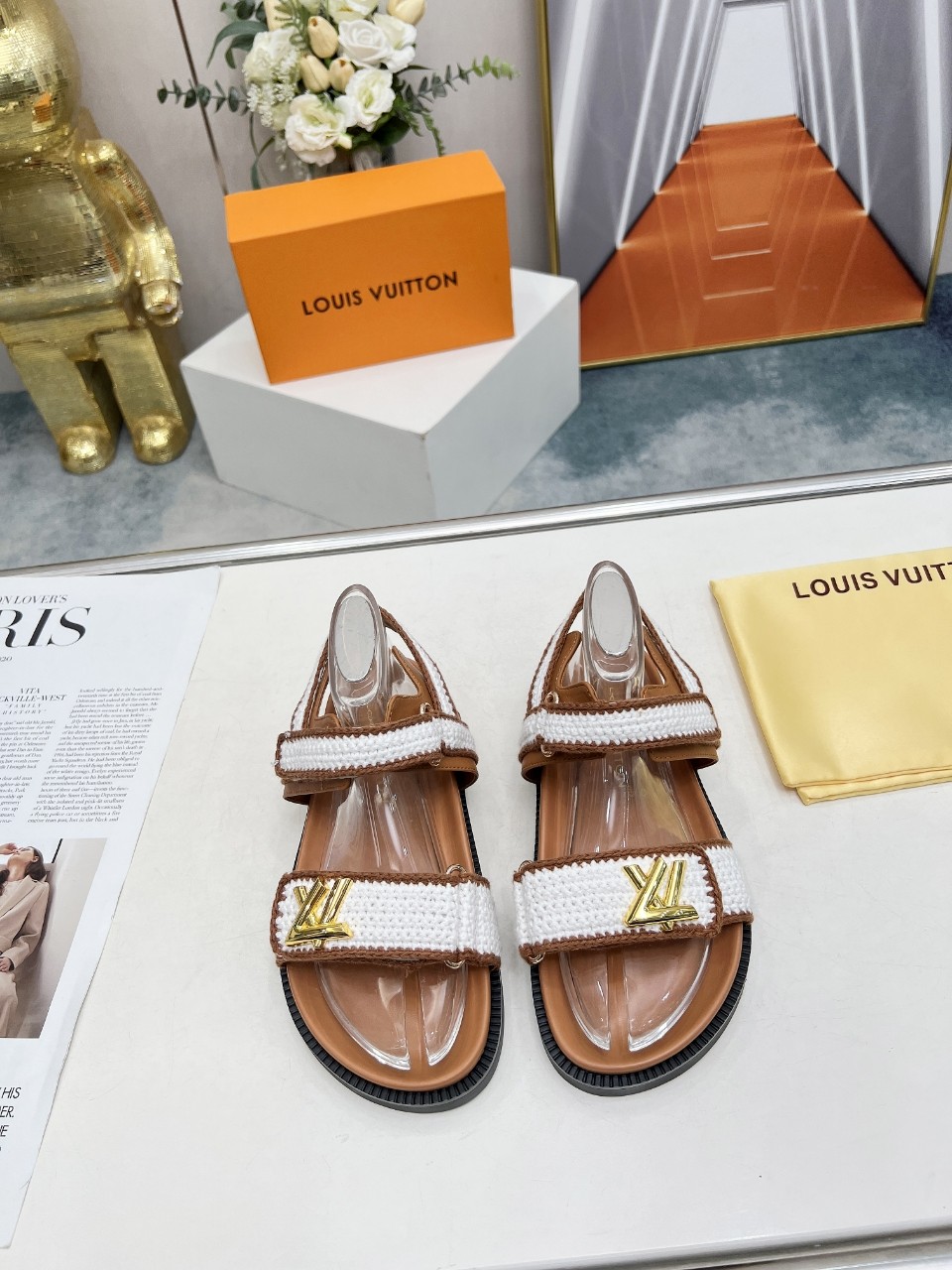 Louis Vuitton Zapatos Pantuflas Tejido Piel de oveja Colección primavera – verano Fashion Pantalones deportivos