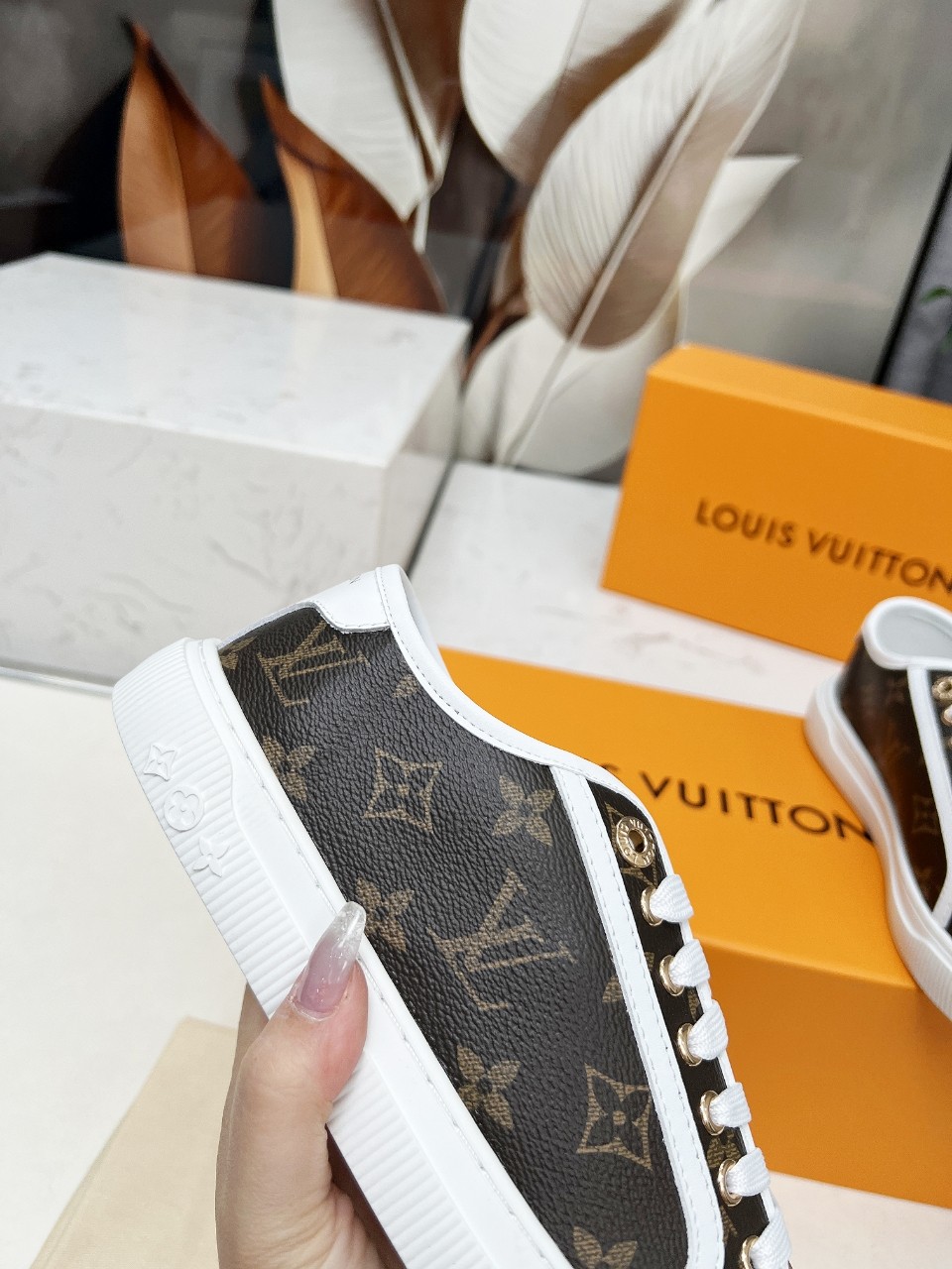 Louis Vuitton Women's Brown Monogram Canvas Sneaker, Comfortable & Stylish 6 a1742540811014 6066