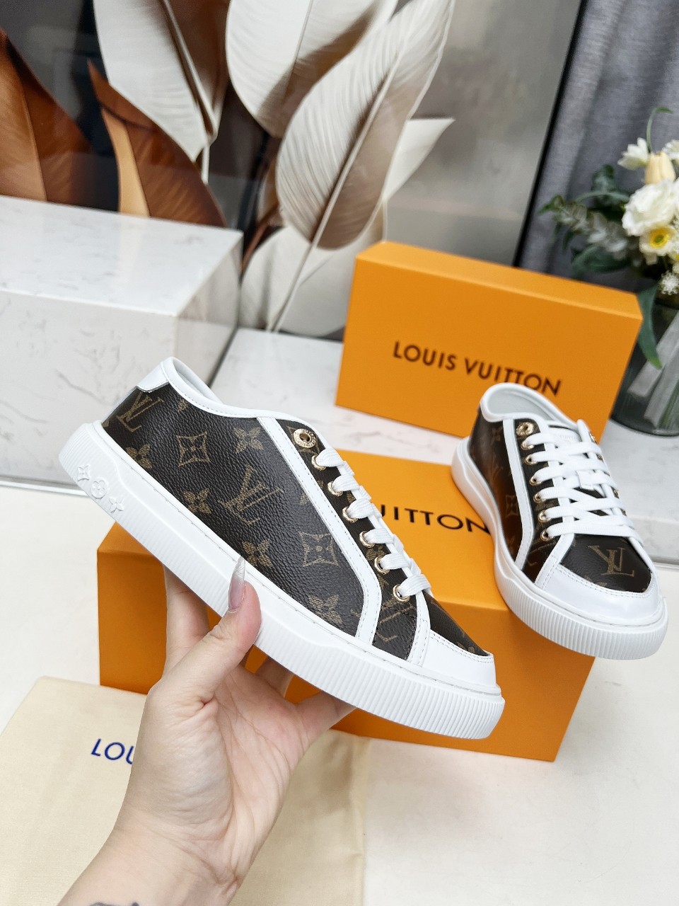Louis Vuitton Women's Brown Monogram Canvas Sneaker, Comfortable & Stylish 3 a1742540812706 1705