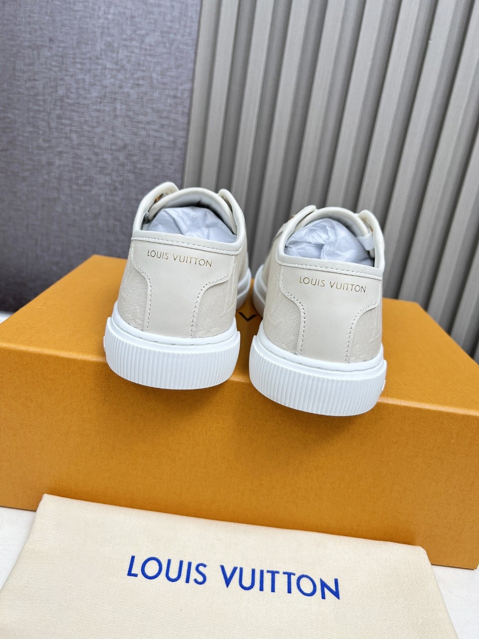 Louis Vuitton Women's Cream Monogram Canvas Low-Top Sneakers 4 a1742629061756 0432
