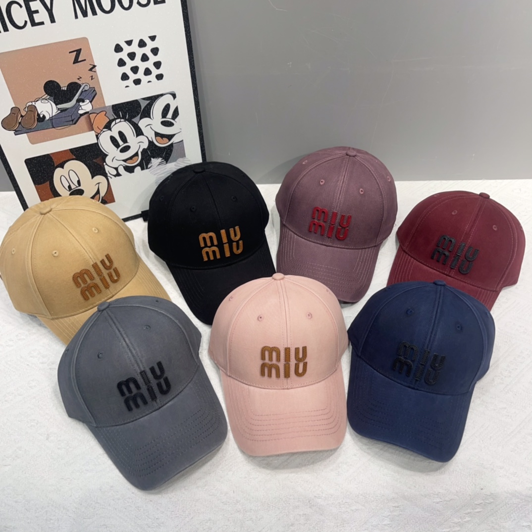  谬谬miumiu 原单春夏新款棒球帽，正品开模订制，原版做工细致质量超赞！