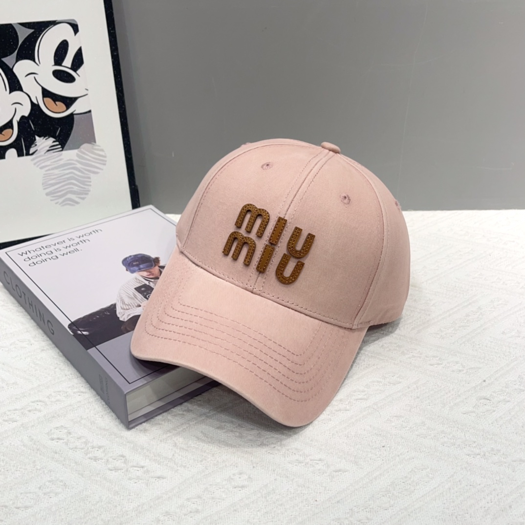  谬谬miumiu 原单春夏新款棒球帽，正品开模订制，原版做工细致质量超赞！