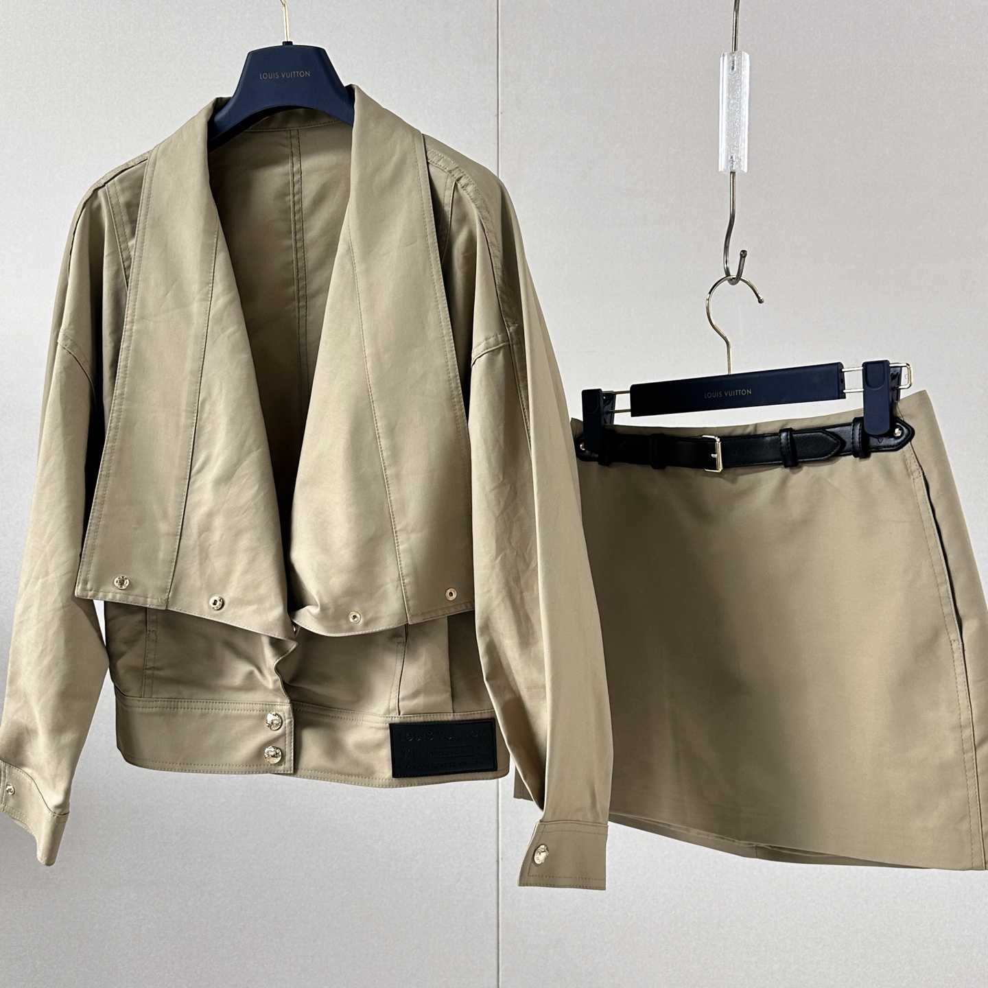 Louis Vuitton Khaki Lapel Two Piece Set