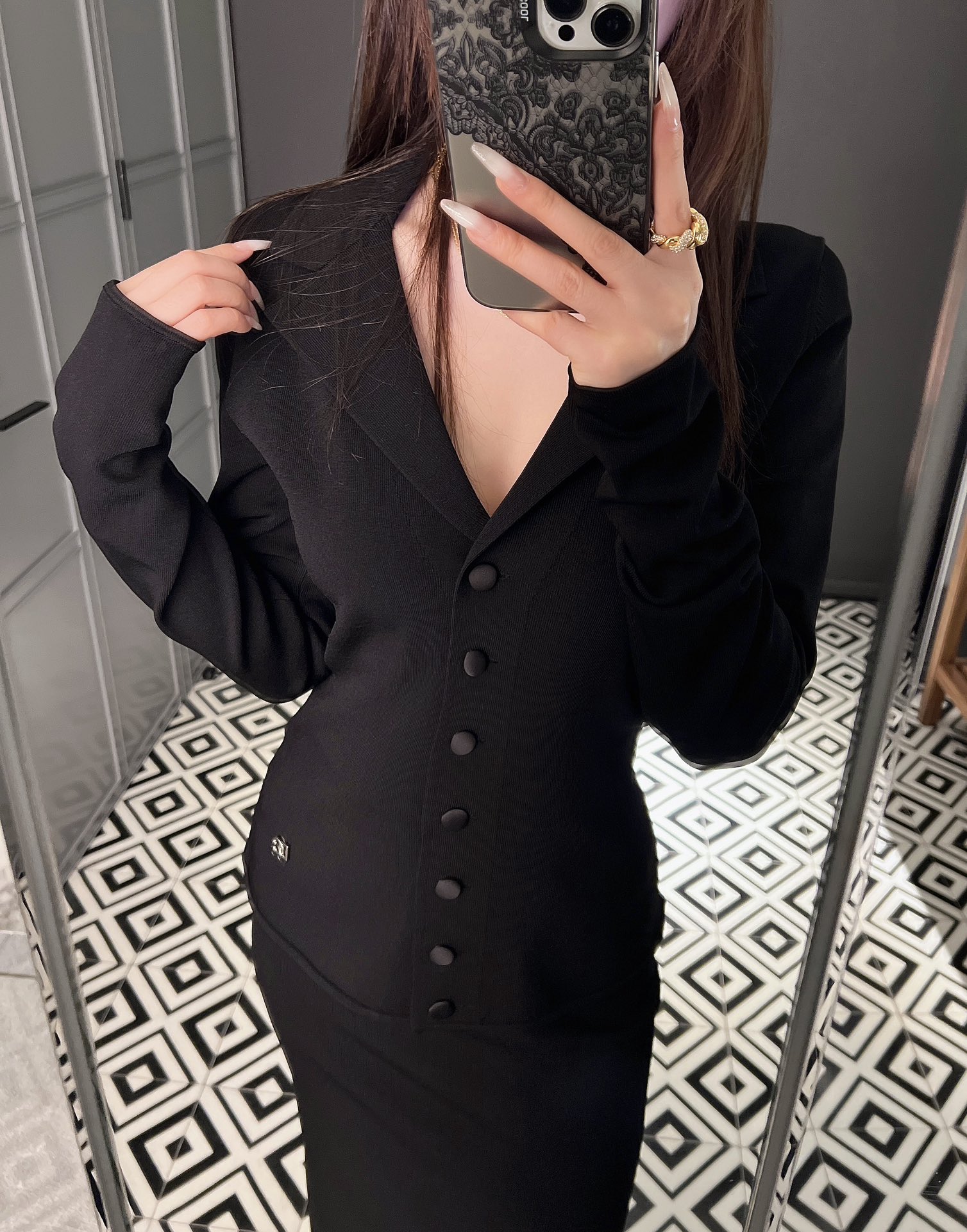 NO:468421,Jacket Skirt 25 Spring and Summer New Knitted Set!  Waist-covered style!  The coat is very waist-profile!  Knitted yarn!  Spot 36-38-40-42,,skirts,jackets & coats,alexander wang19860909外套 半裙25春夏新品针织套装！收腰款！外套非常显腰身！针织纱线！现货36-38-40-42,,skirts,jackets & coats,alexander wang,Women's clothing