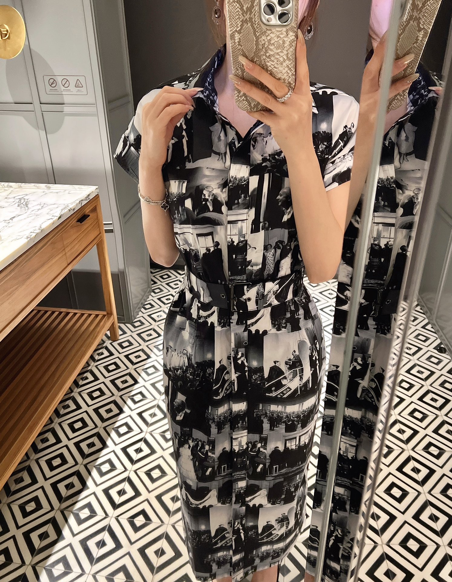 NO:294232,New spring and summer CD pure cotton positioning photo printed dress!  Black and white classic color matching spot 36-38-40, skirts, alexander wang19860909春夏新品CD纯棉定位照片印花连衣裙！黑白经典配色现货36-38-40,,skirts,alexander wang,Women's clothing