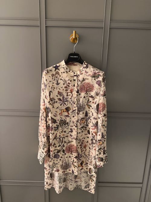 Dolce & Gabbana Floral Print Silk Shirt Blouse, Spring 2025 Collection 1 Dolce & Gabbana Floral Print Silk Shirt Blouse, Spring 2025 Collection