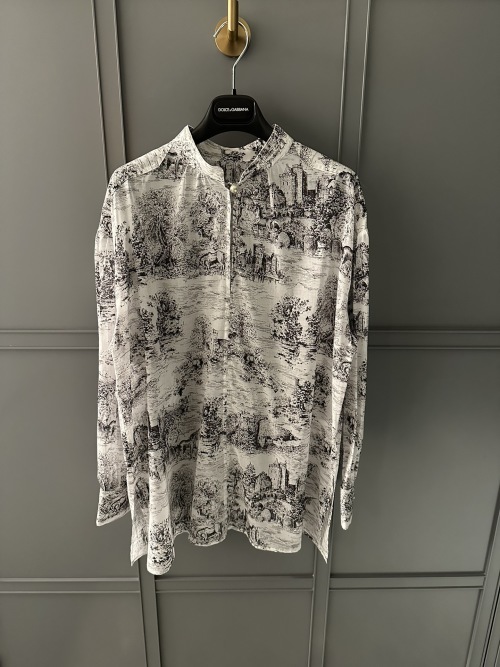 Dolce&Gabbana Toile de Jouy Print Shirt, Long Sleeve Button-Up 1 Dolce&Gabbana Toile de Jouy Print Shirt, Long Sleeve Button-Up