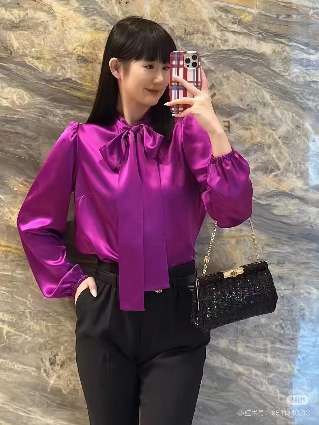 NO:713151,25 spring and summer new custom purple shirt!  The color is super nice!  The new year is full of purple spirit!  Spot 36-38-40-42p,,1986090925春夏新品定制紫色衬衣！颜色超级好看！新年紫气满满！现货36-38-40-42p,,,Women's clothing