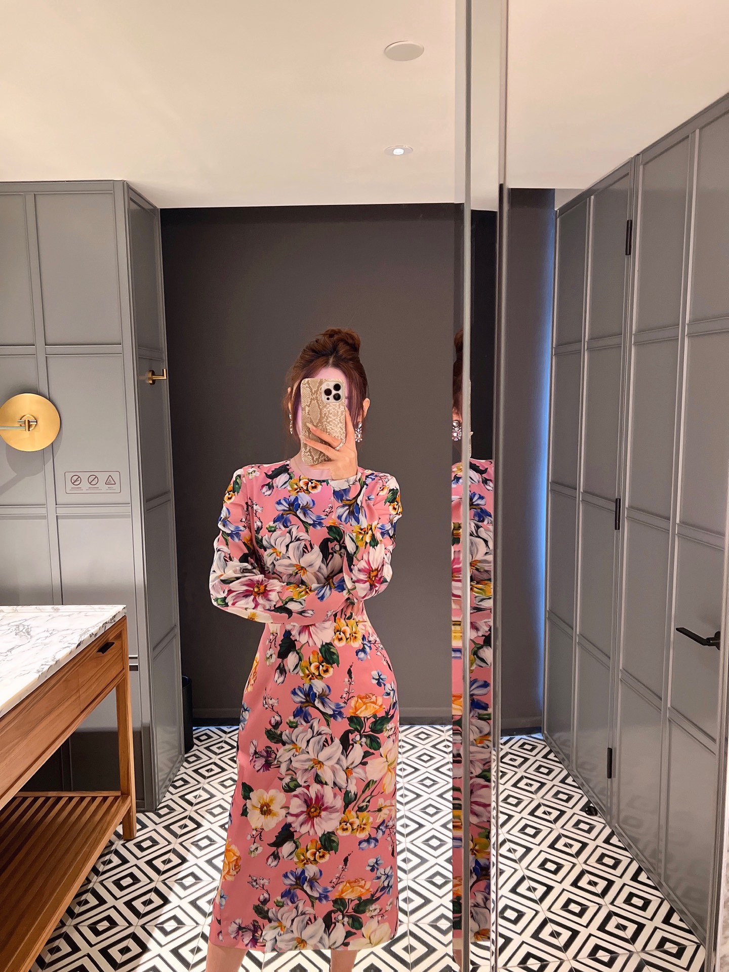 26春夏新品❤️印花连衣裙！粉色优雅现货36-38-40-42