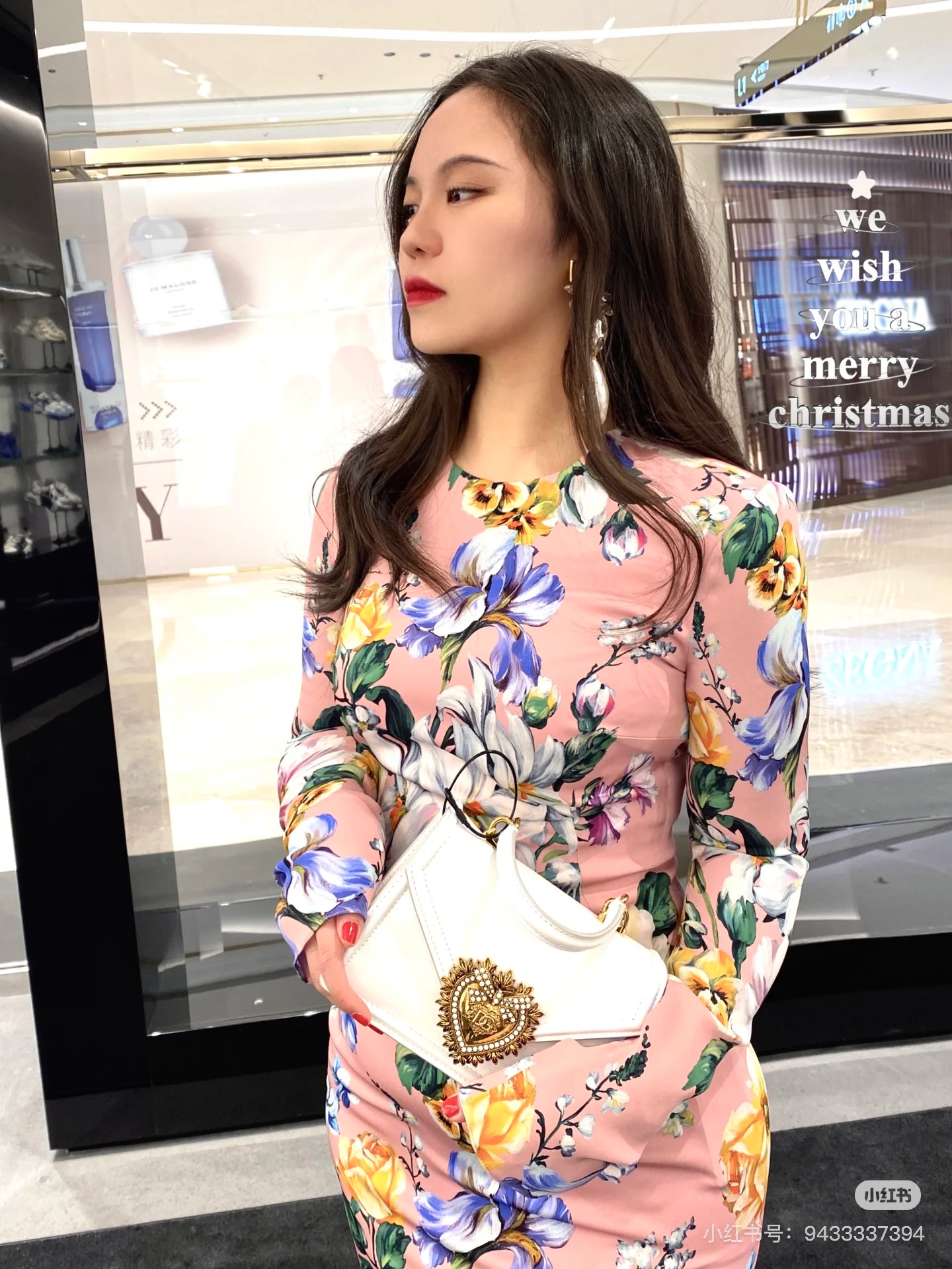 26春夏新品❤️印花连衣裙！粉色优雅现货36-38-40-42