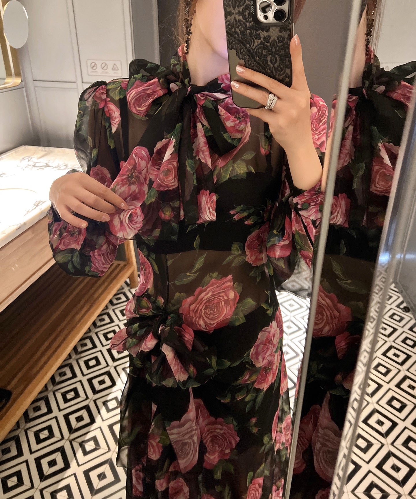 NO:308466,New long silk-print dress for spring and summer 25!  Goddess style!  High-quality and elegant spot 36-38-40-42p, skirts, real silk, alexander wang1986090925春夏新品长款真丝印花连衣裙！女神范！显高显气质现货36-38-40-42p,,skirts,real silk,alexander wang,Women's clothing