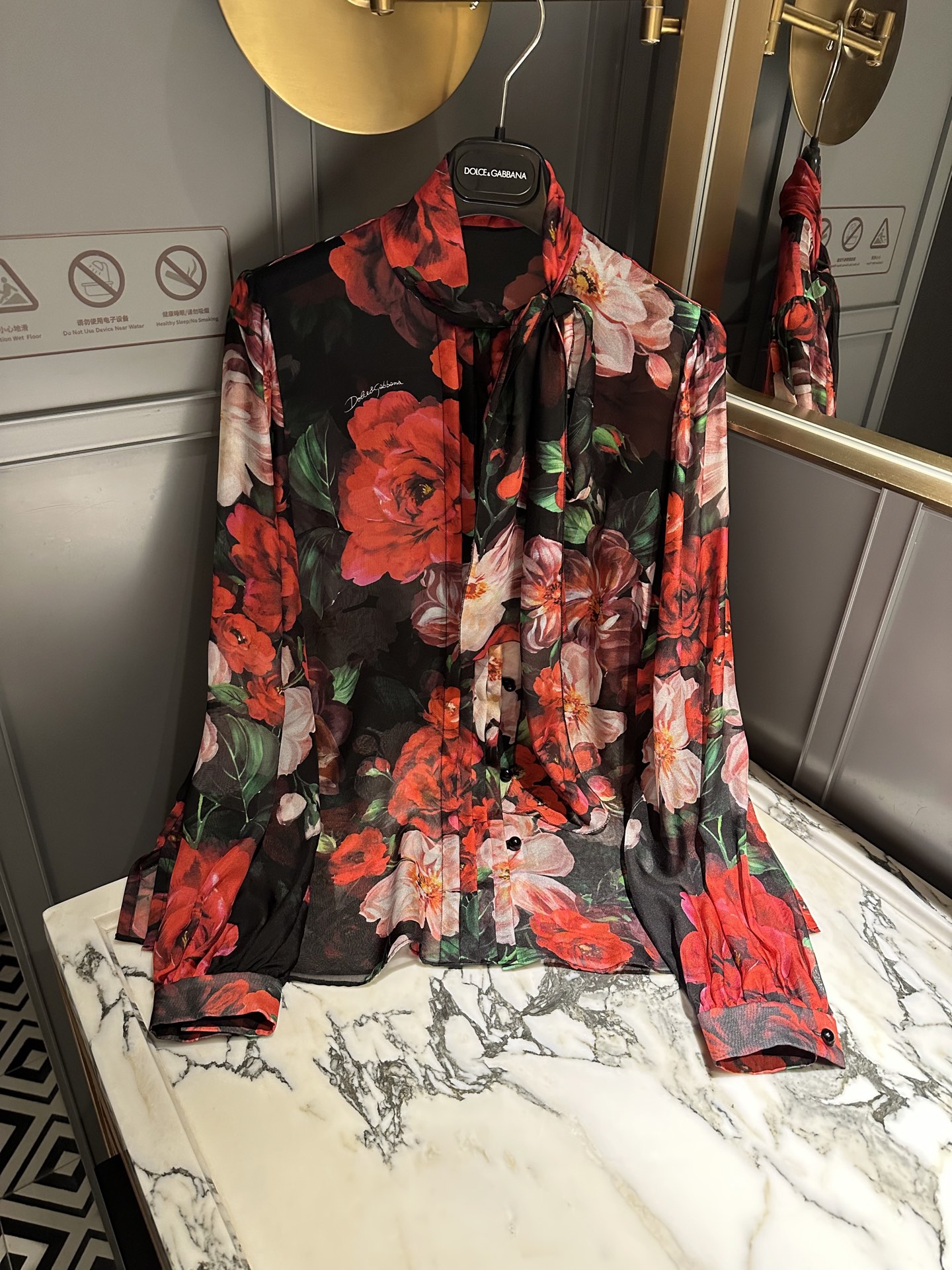 Рубашка с цветочным принтом Dolce & Gabbana