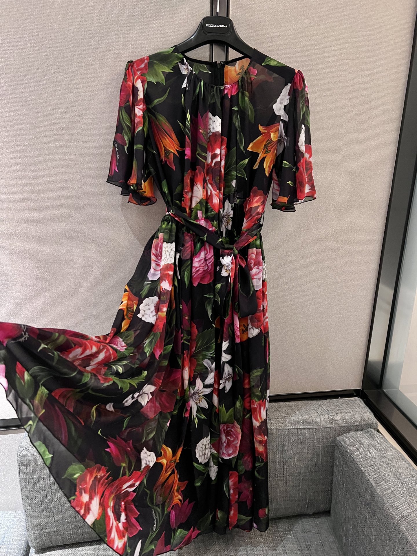 Вечернее платье с цветочным принтом Dolce & Gabbana