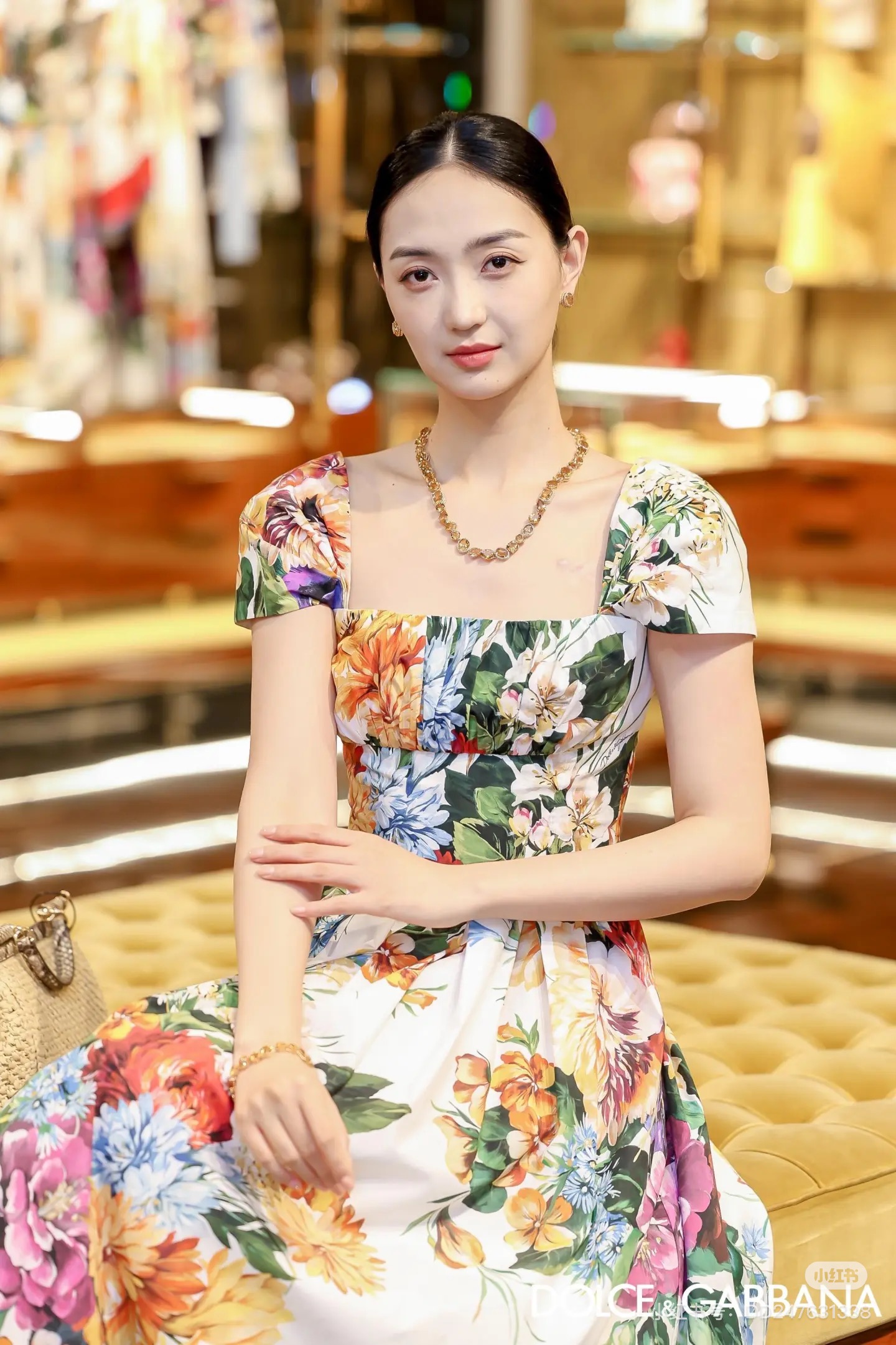 26新款❤️公主范定位印花连衣裙 现货36-38-40-42