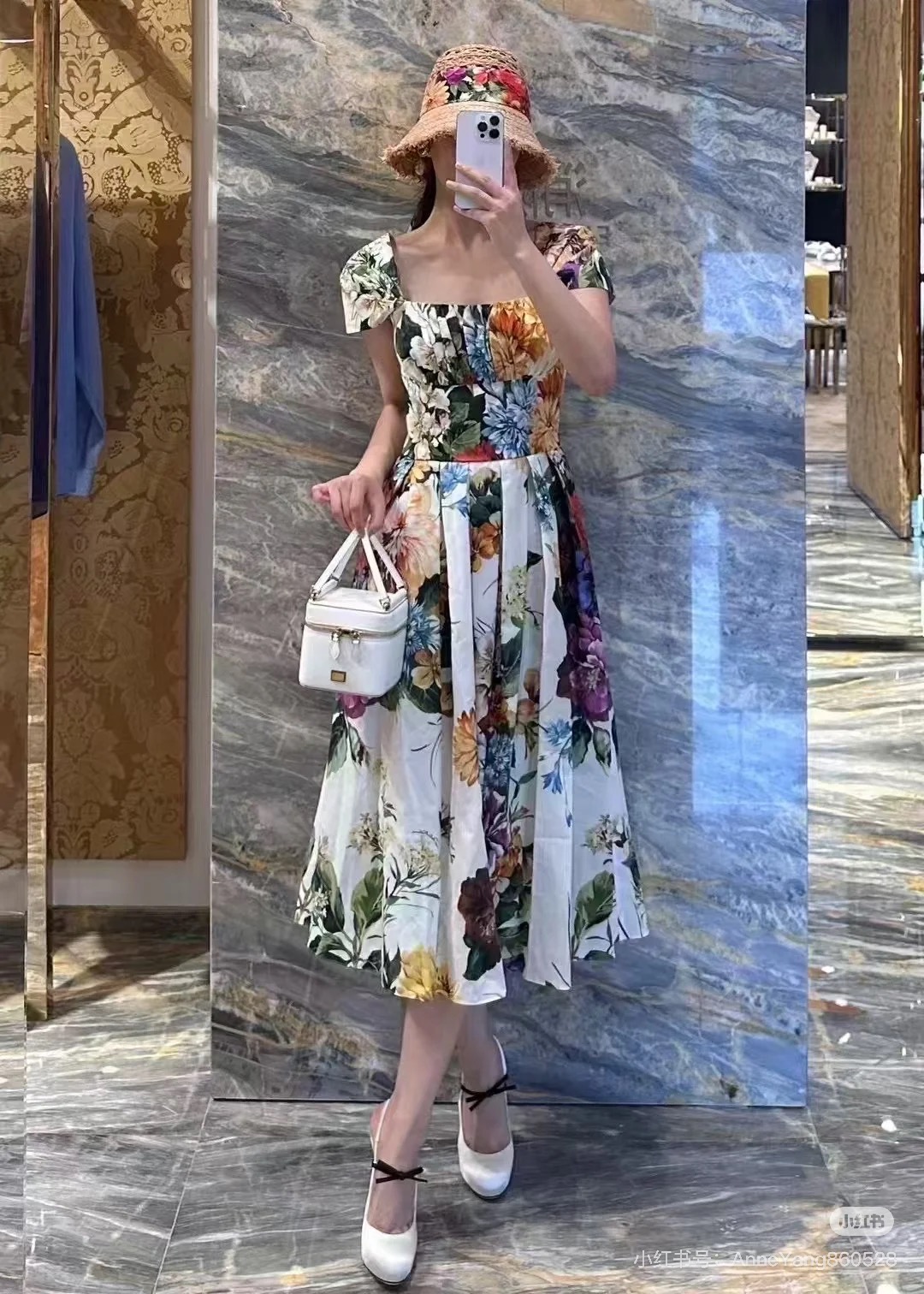 26新款❤️公主范定位印花连衣裙 现货36-38-40-42