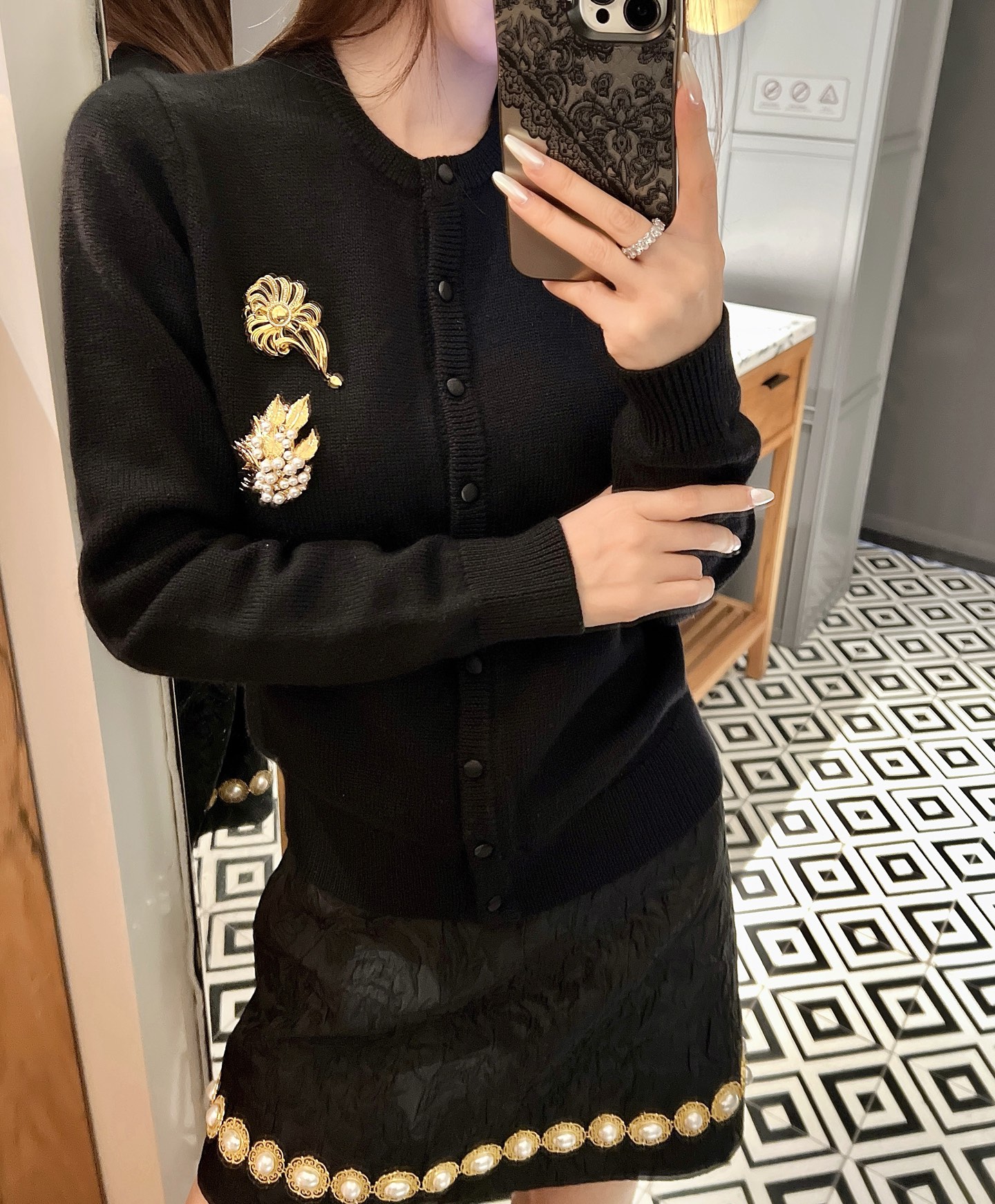 NO:533787,New product customized hardware accessories cardigans for autumn and winter!  Cashmere wool yarn!  Spot 36-38-40-42,,alexander wang19860909秋冬新品定制五金配饰开衫！羊绒羊毛纱线！现货36-38-40-42,,alexander wang,Women's clothing