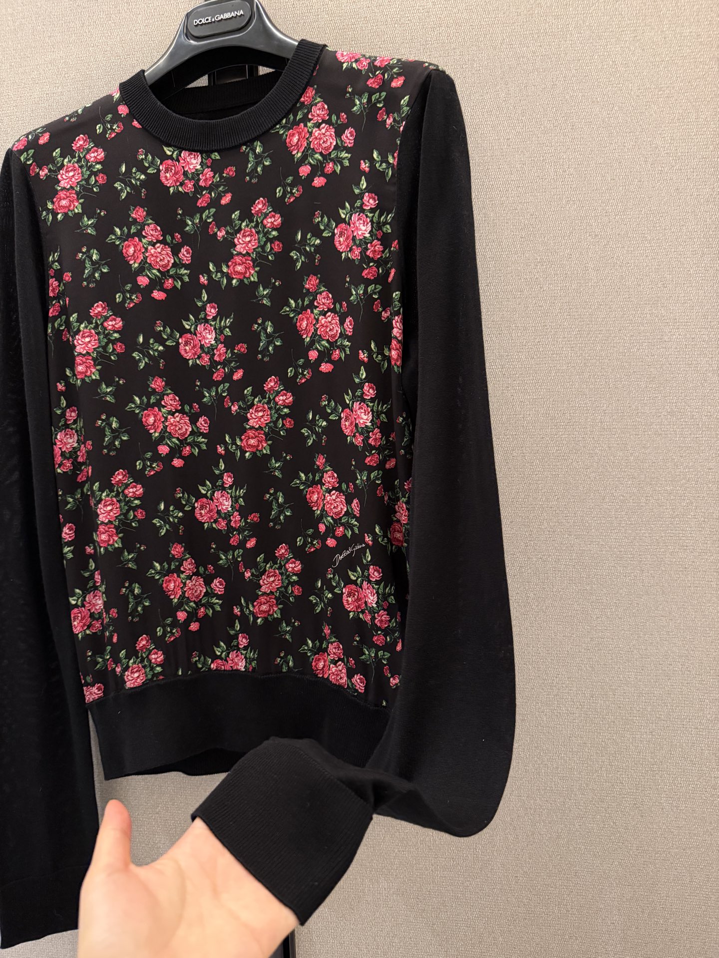 26早春新品❤️真丝纱线拼接真丝缎面料套头打底毛衫！36-38-40-42