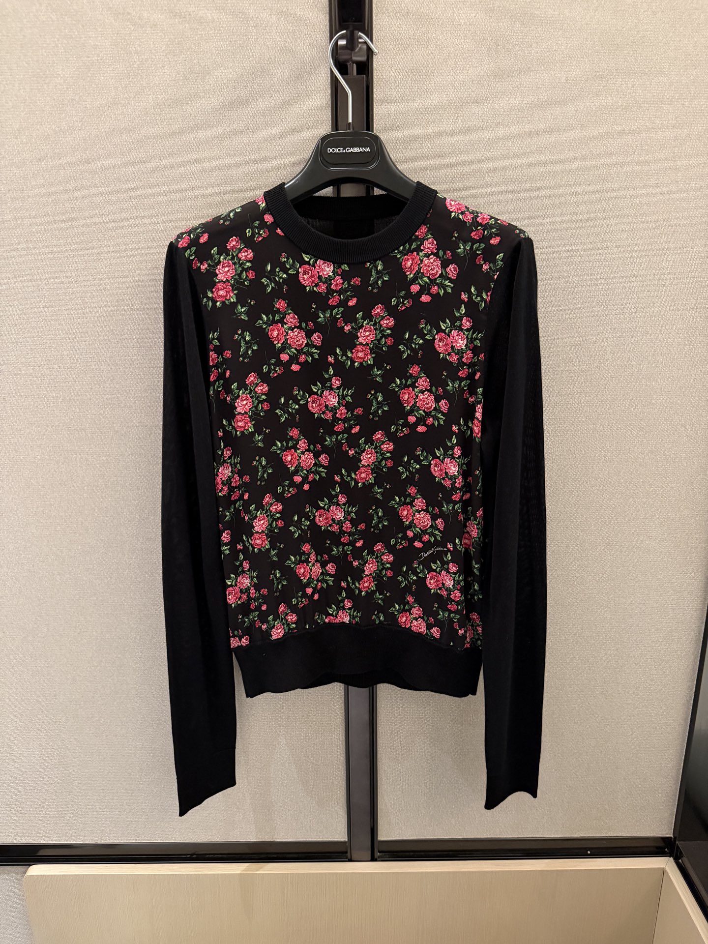 26早春新品❤️真丝纱线拼接真丝缎面料套头打底毛衫！36-38-40-42