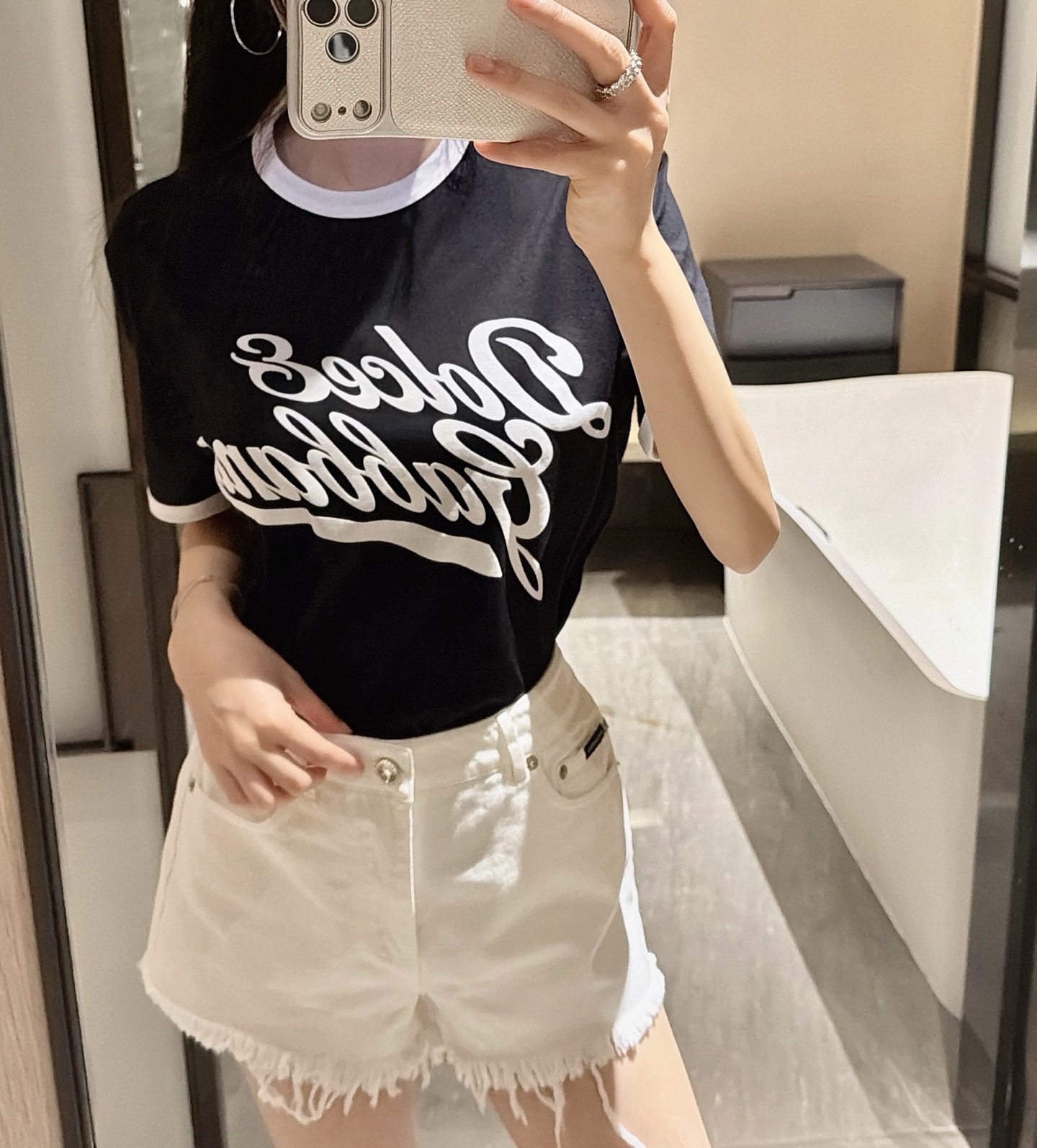 NO:747278,26 spring and summer new style printed T in stock 36-38-40-42,,1986090926春夏新款新款印字T现货36-38-40-42,,,Women's clothing
