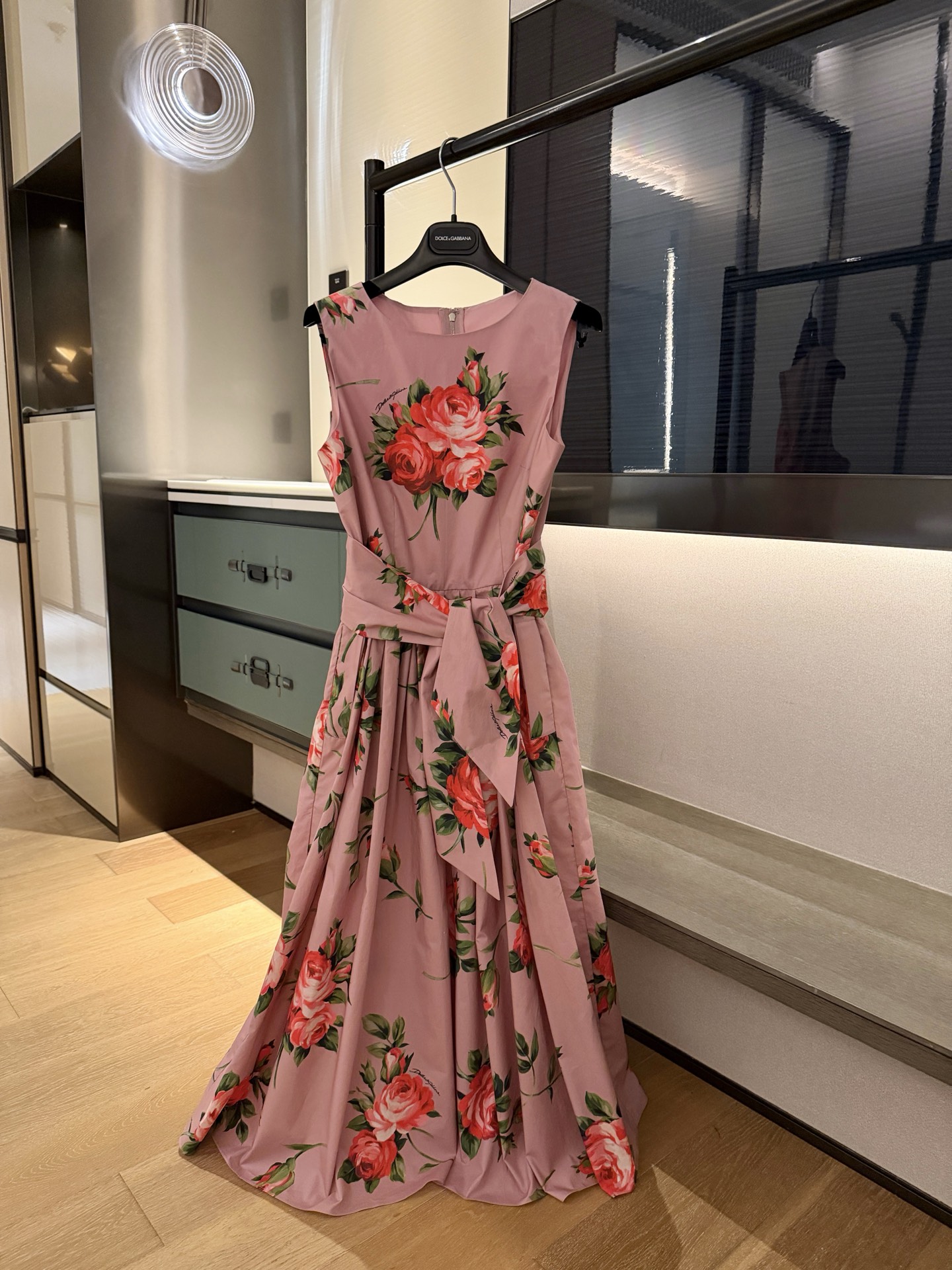 NO:740664,26 spring and summer new pink printed dress! Versatile models in stock 36-38-40-42,,skirts,1986090926春夏新款粉色印花連衣裙！百搭款現貨36-38-40-42,,skirts,,Women's clothing