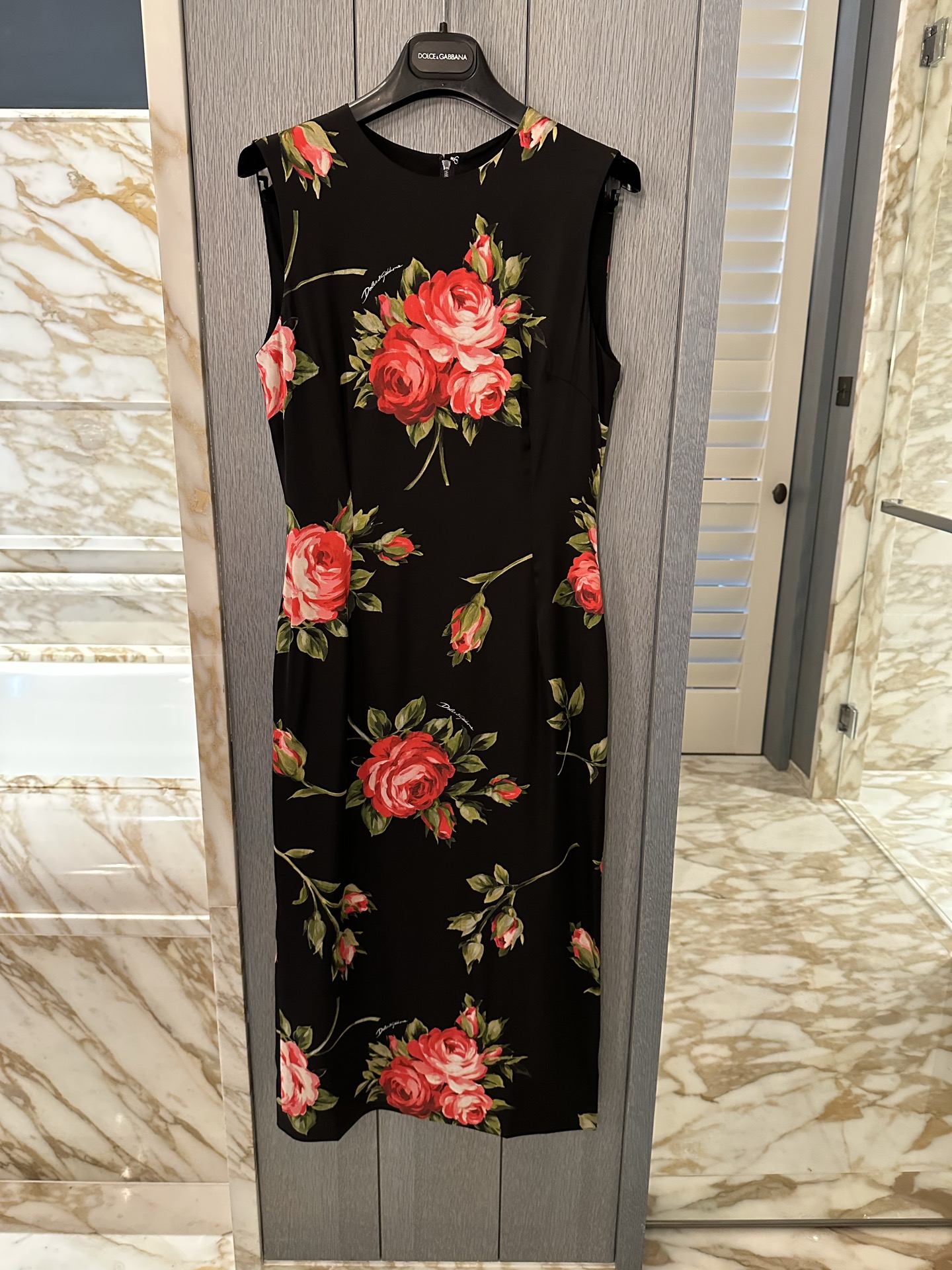 26春夏新款❤️真丝玫瑰地位印花连衣裙现货36-38-40-42