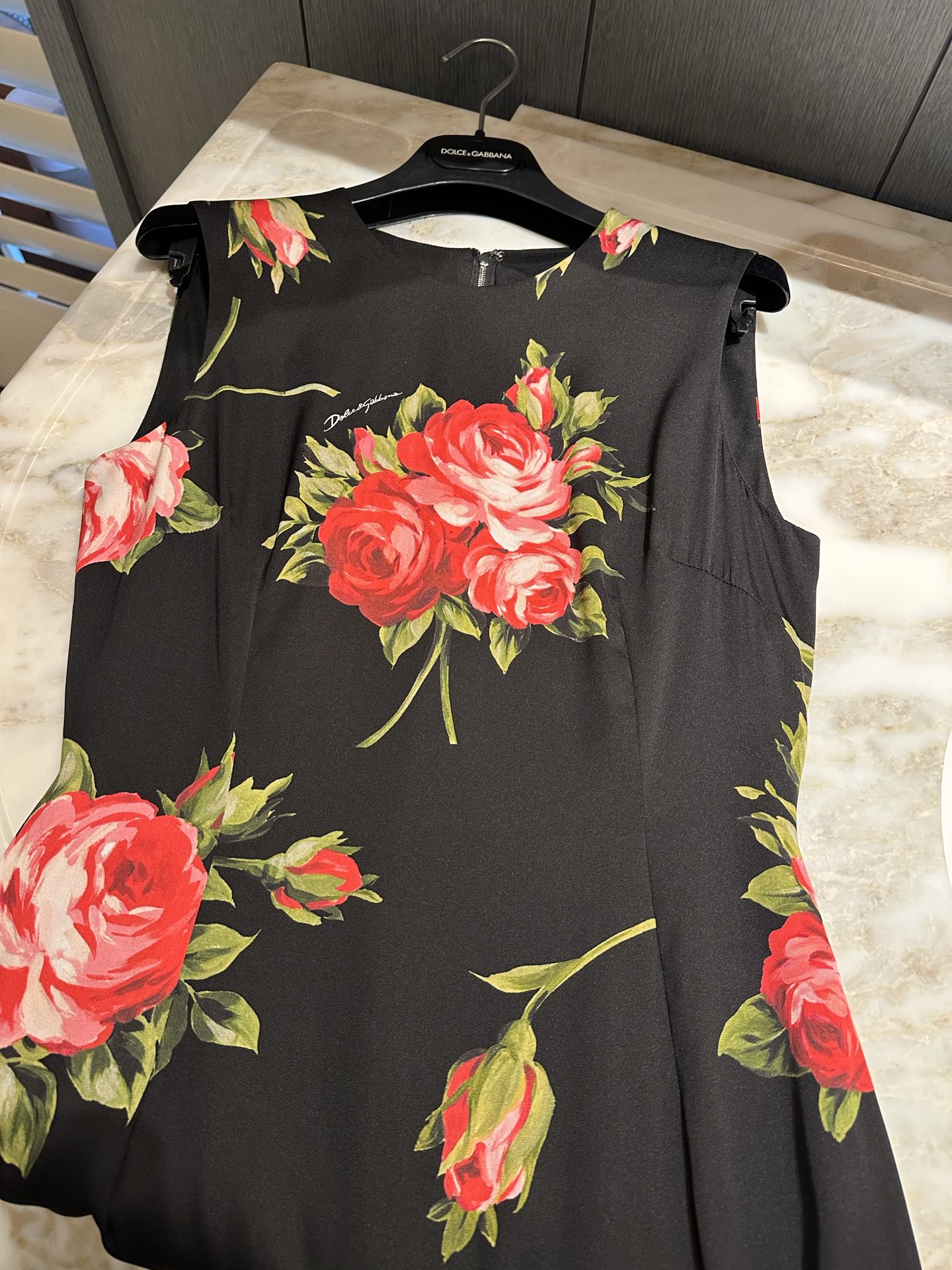 26春夏新款❤️真丝玫瑰地位印花连衣裙现货36-38-40-42