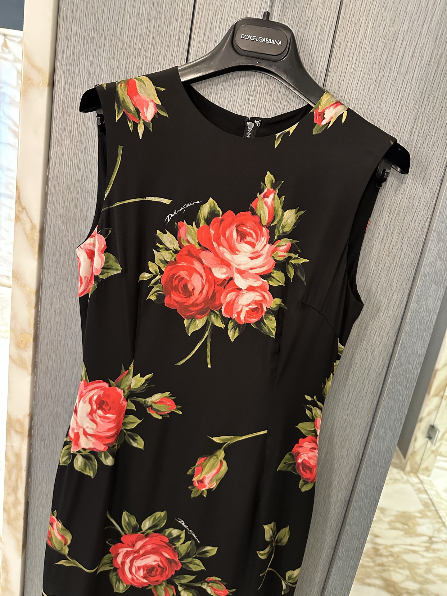 26春夏新款❤️真丝玫瑰地位印花连衣裙现货36-38-40-42